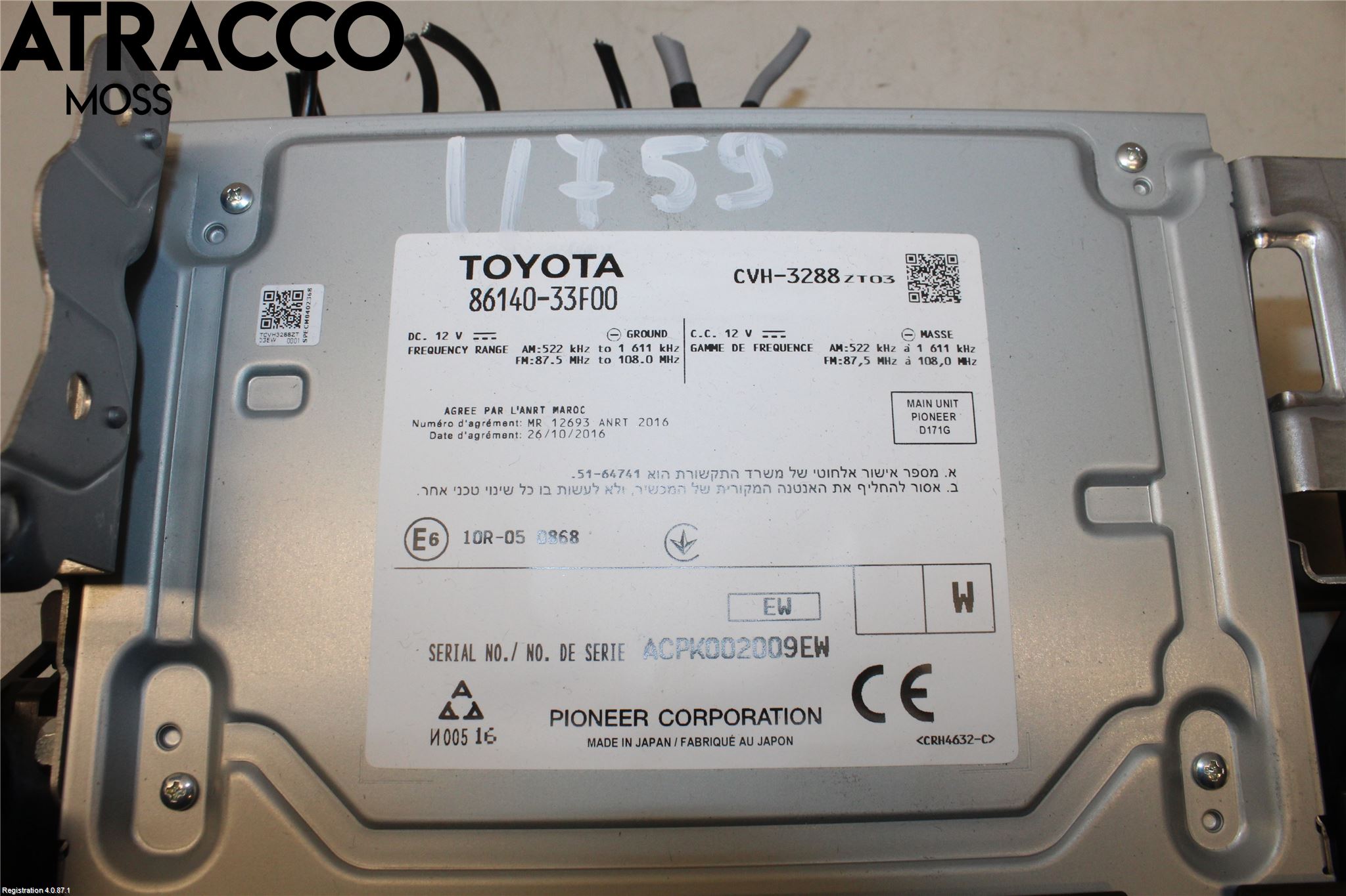 Lexus ES 250/300/330 Cd Radio - Multimediapanel