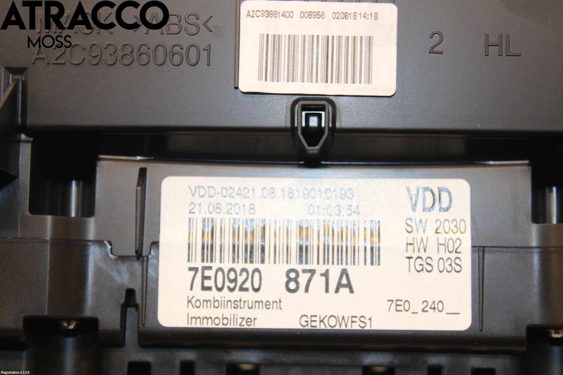 Volkswagen VW TRANSP/CARAVELLE (T6) 16-22 Instrument Komb