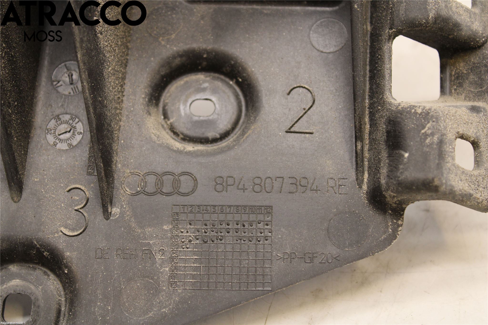 Audi A3/S3 05-13 Stötfångarfäste Bak Hö