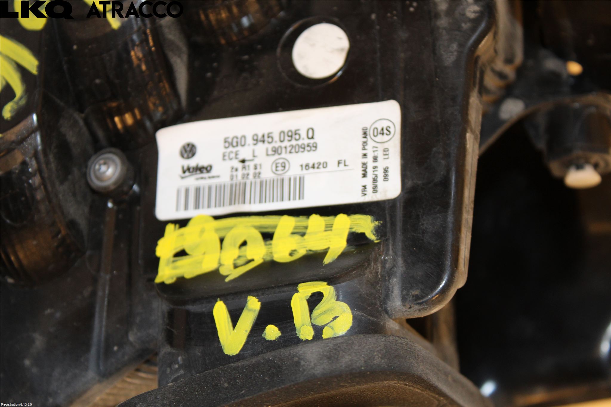 Volkswagen VW GOLF / E-GOLF VII 13-20 Bakljus Vänster