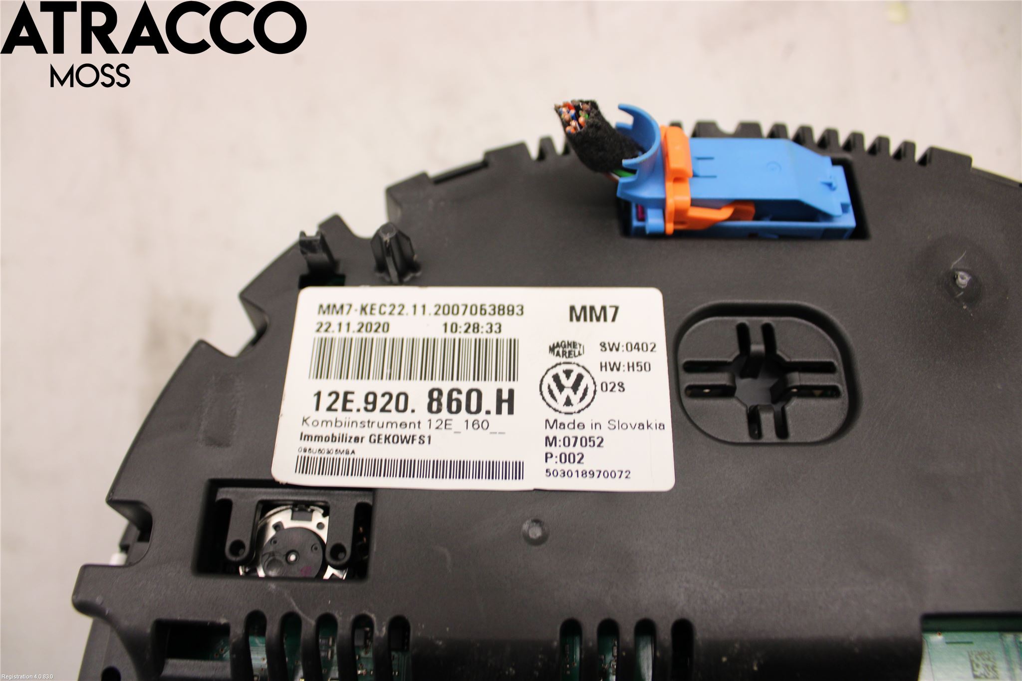 Volkswagen VW UP! / E-UP! Instrument Komb