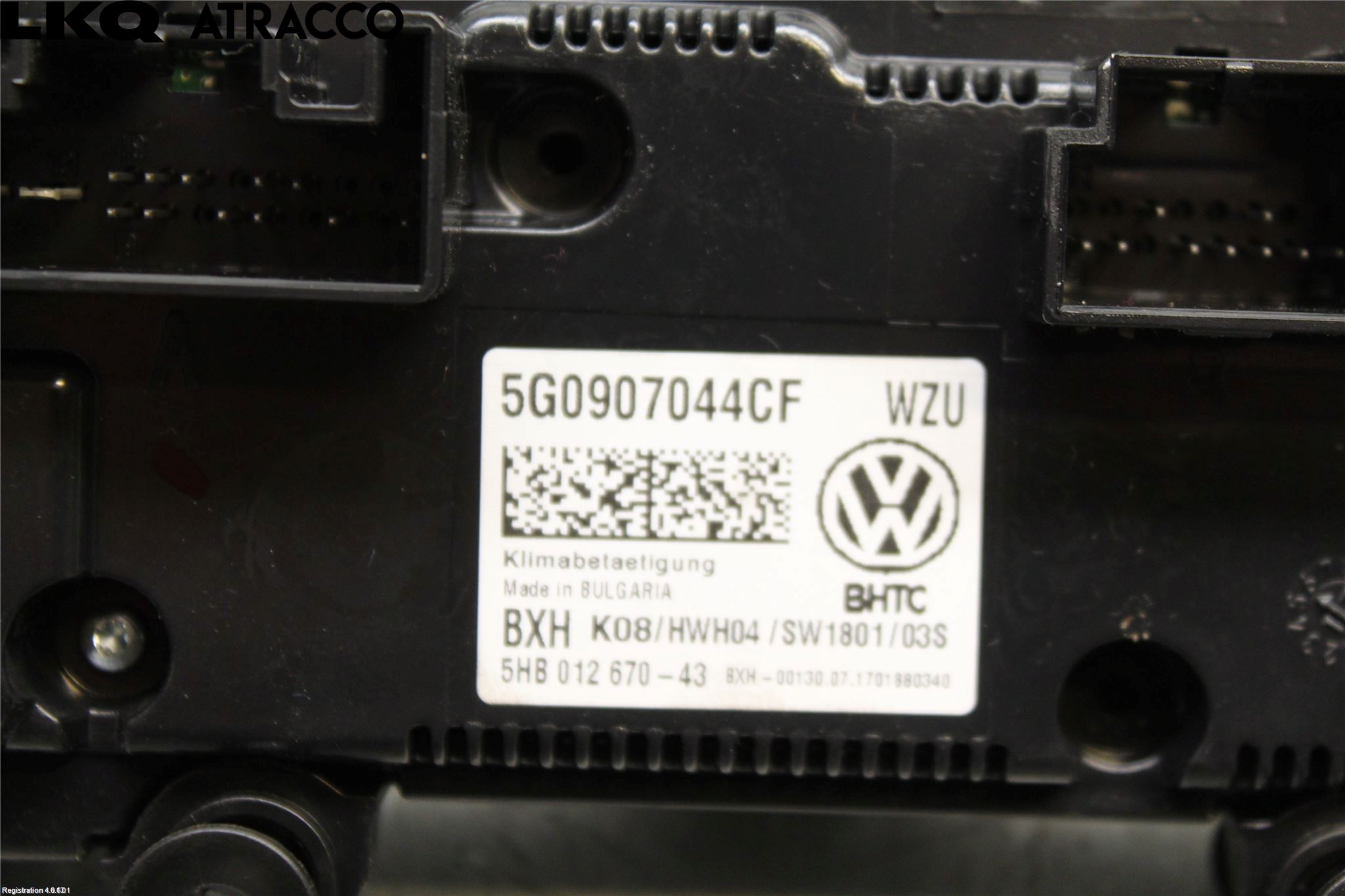 Volkswagen VW GOLF / E-GOLF VII 13-20 Ac Styrenhet Ac Manöveren