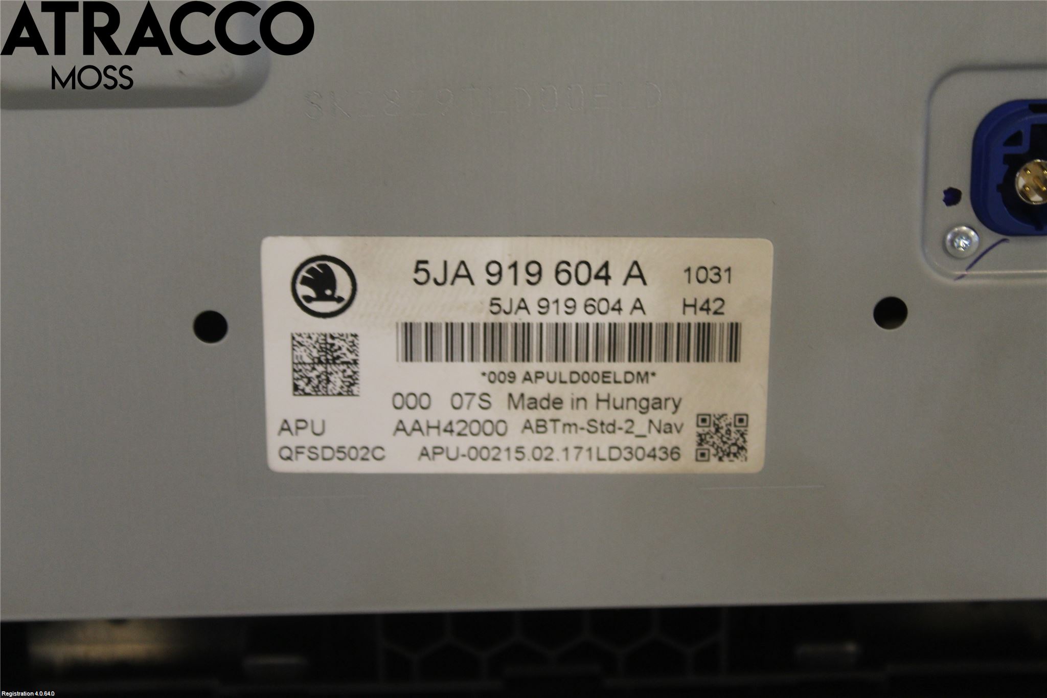 Skoda RAPID Cd Radio - Multimediapanel