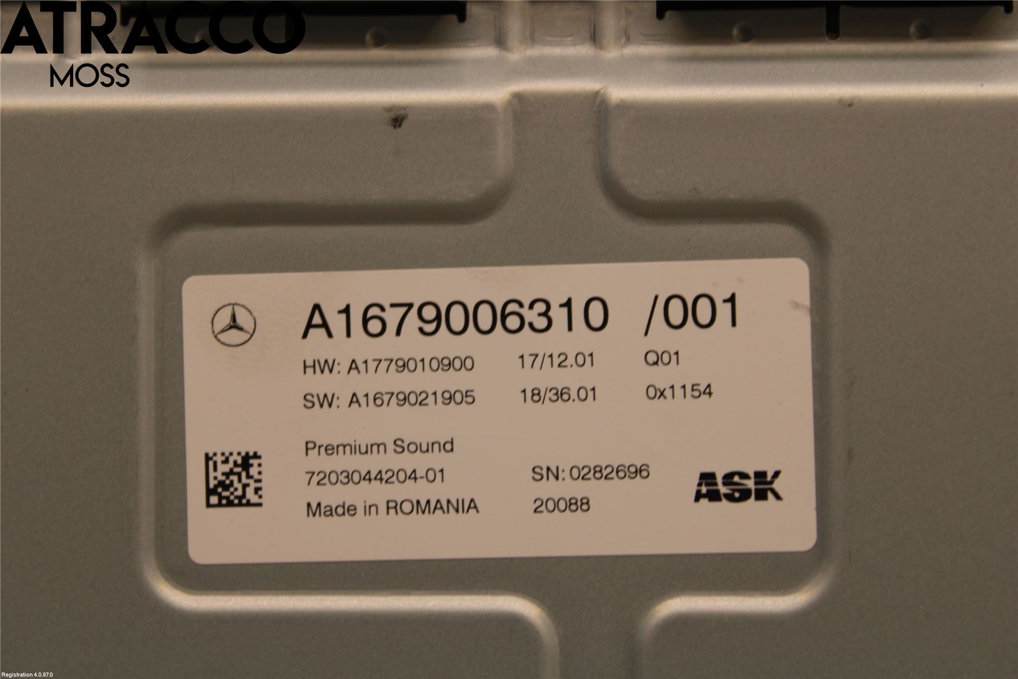 Mercedes-Benz MB EQC (N293) 20- Radio-Stereo Förstärkare