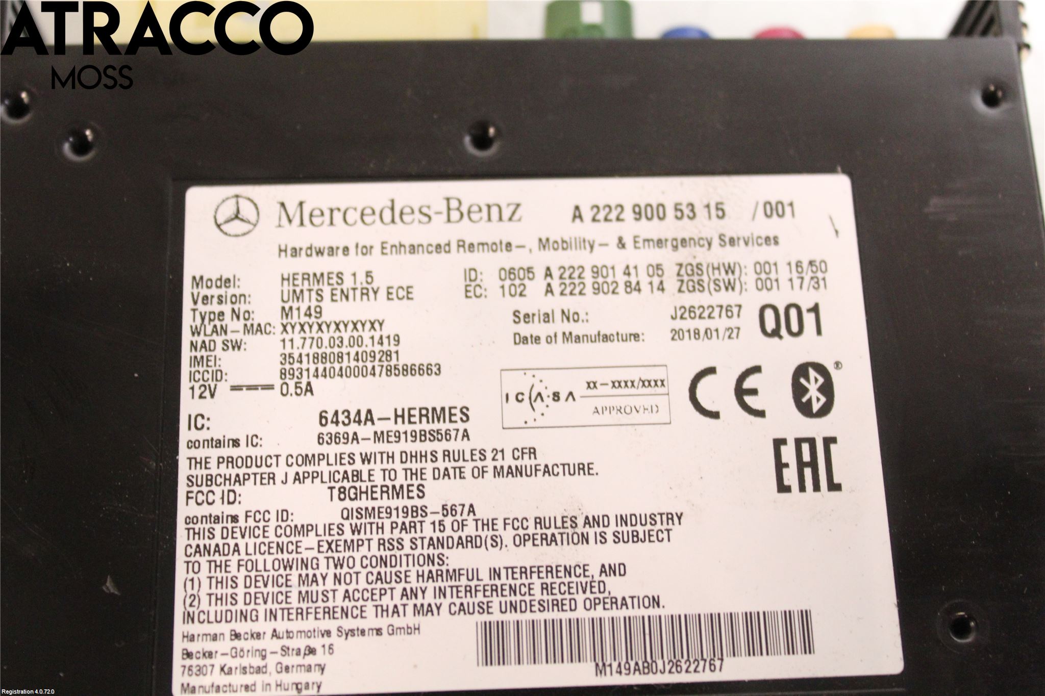 Mercedes-Benz MB C-KLASS (W205) 14-21 Styrenhet Övrigt