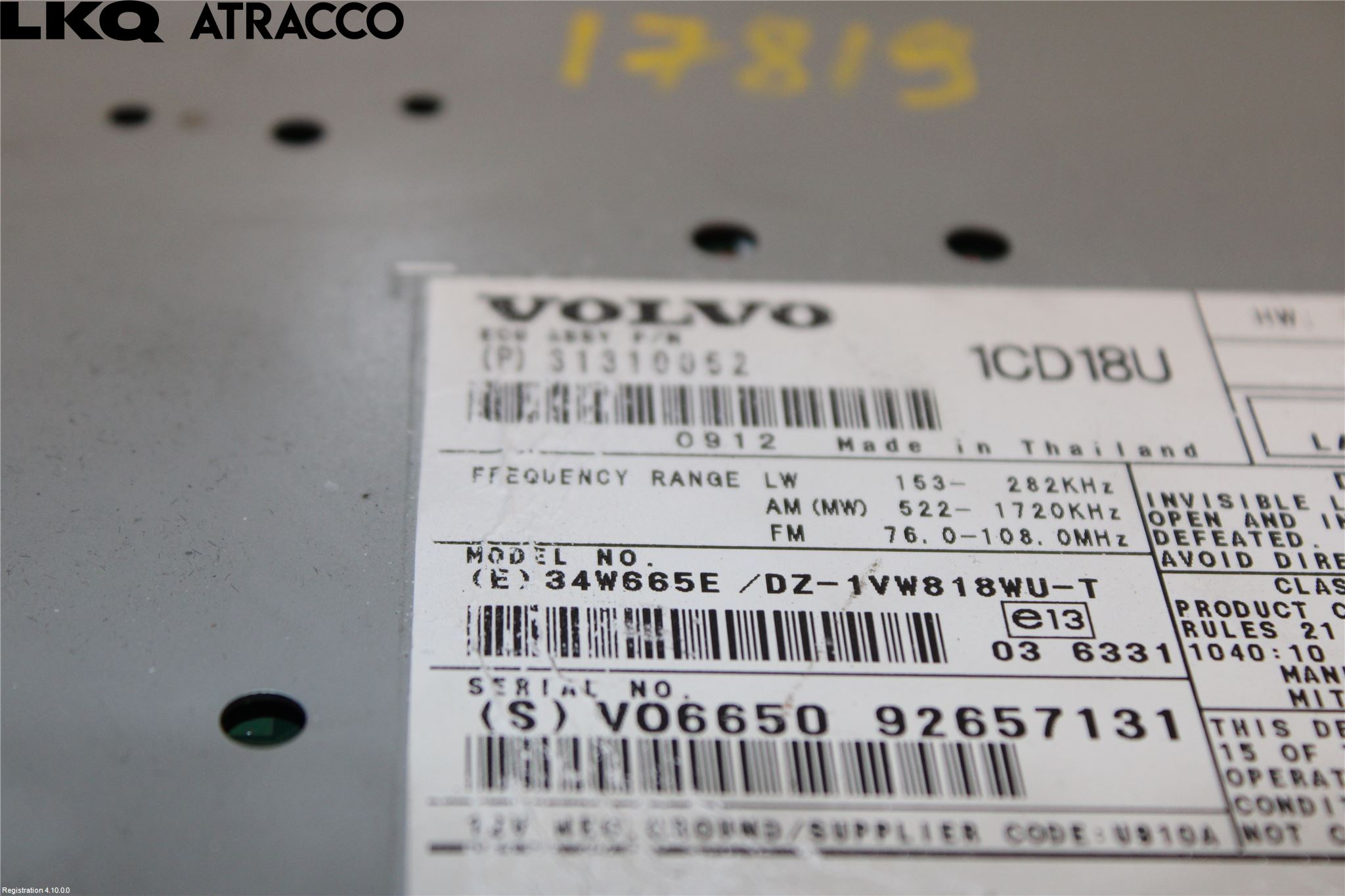 Volvo V50 08-12 Radio