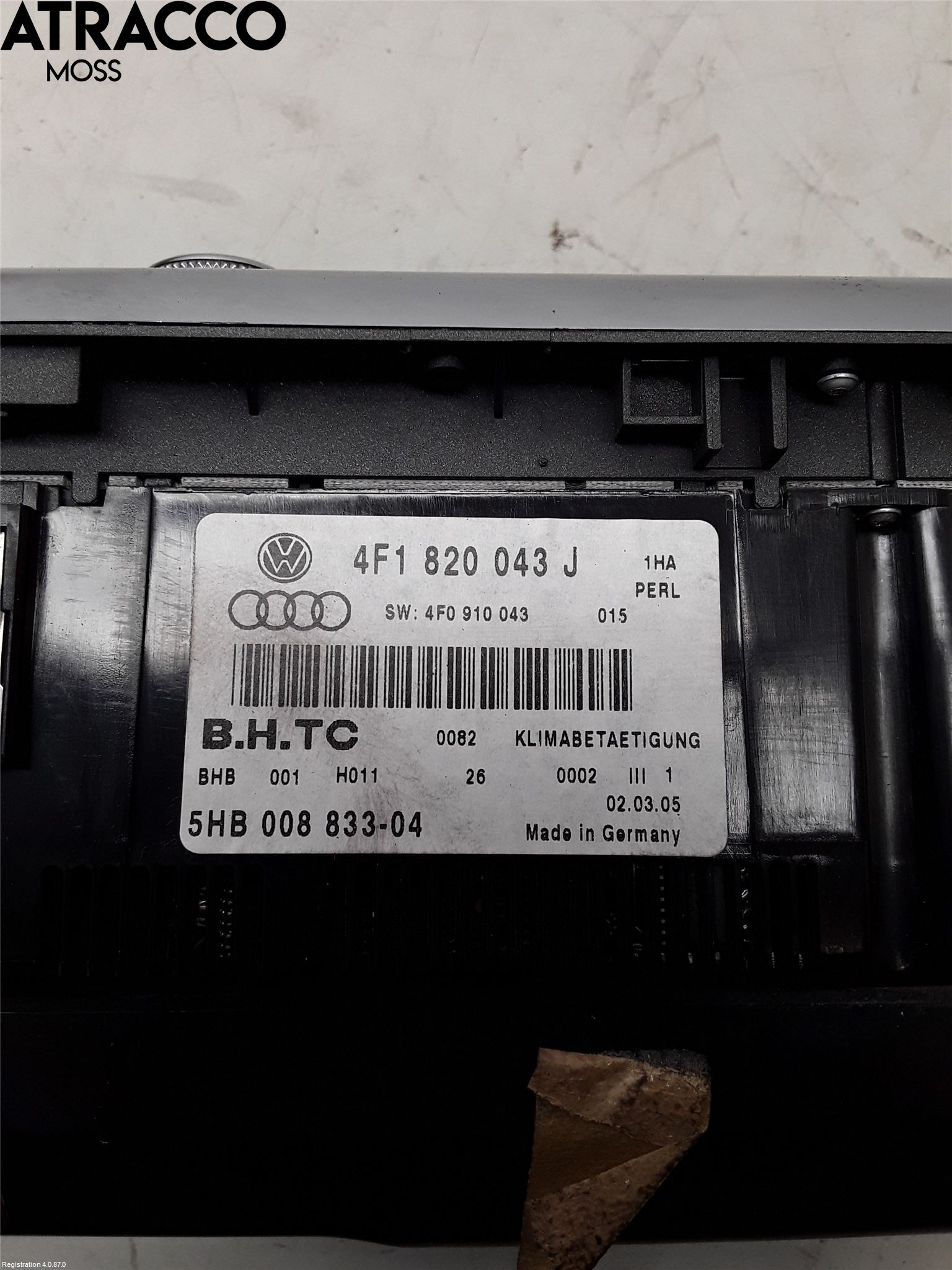 Audi A6/S6     05-11 Ac Styrenhet Ac Manöveren