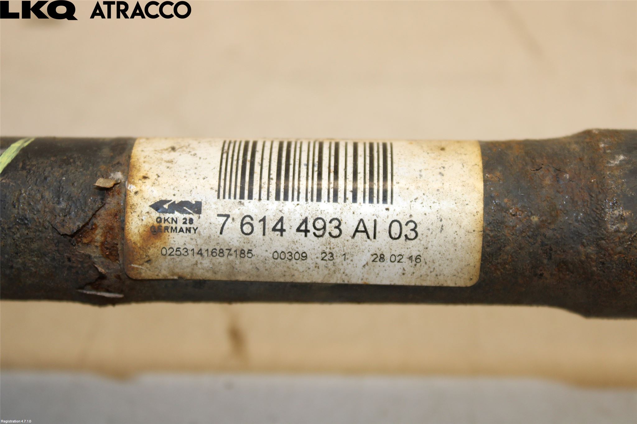 BMW X3 F25 10-17 Drivaxel Bak Vänster