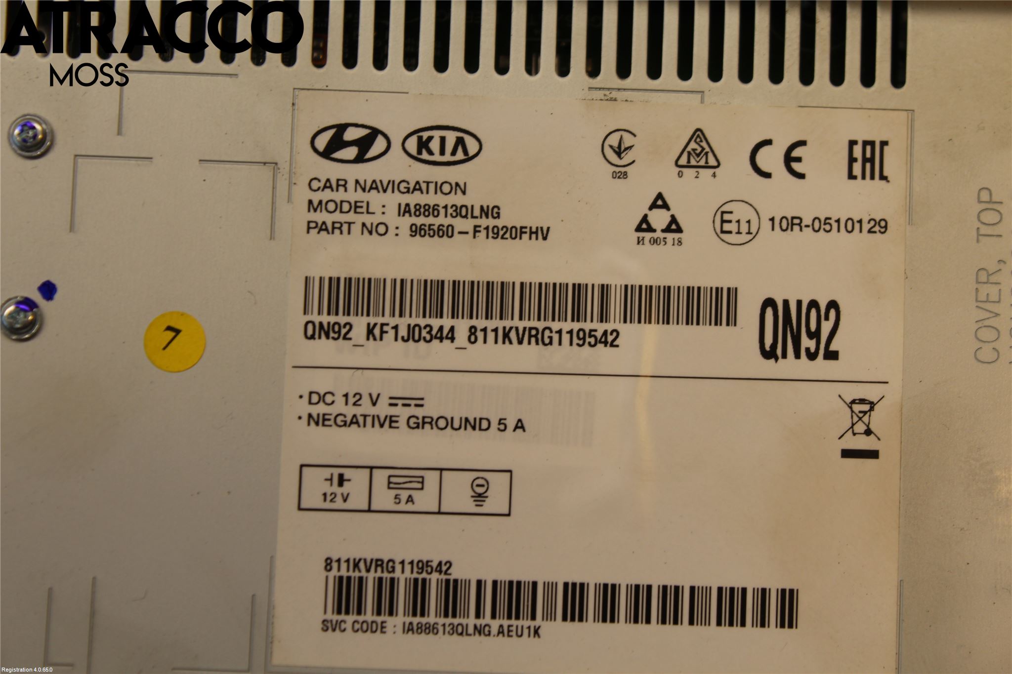 Kia SPORTAGE (QL) 16-21 Cd Radio - Multimediapanel