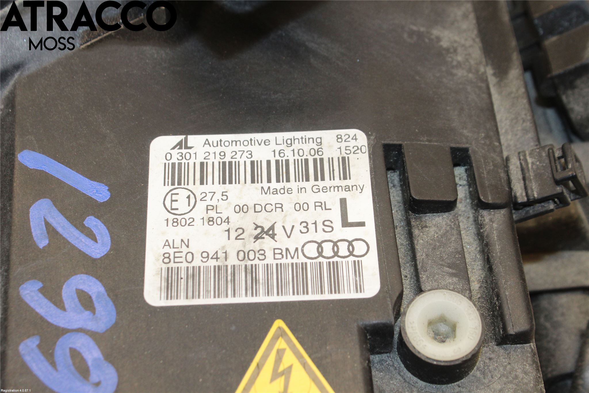 Audi A4/S4 05-07 Strålkastare Vänster