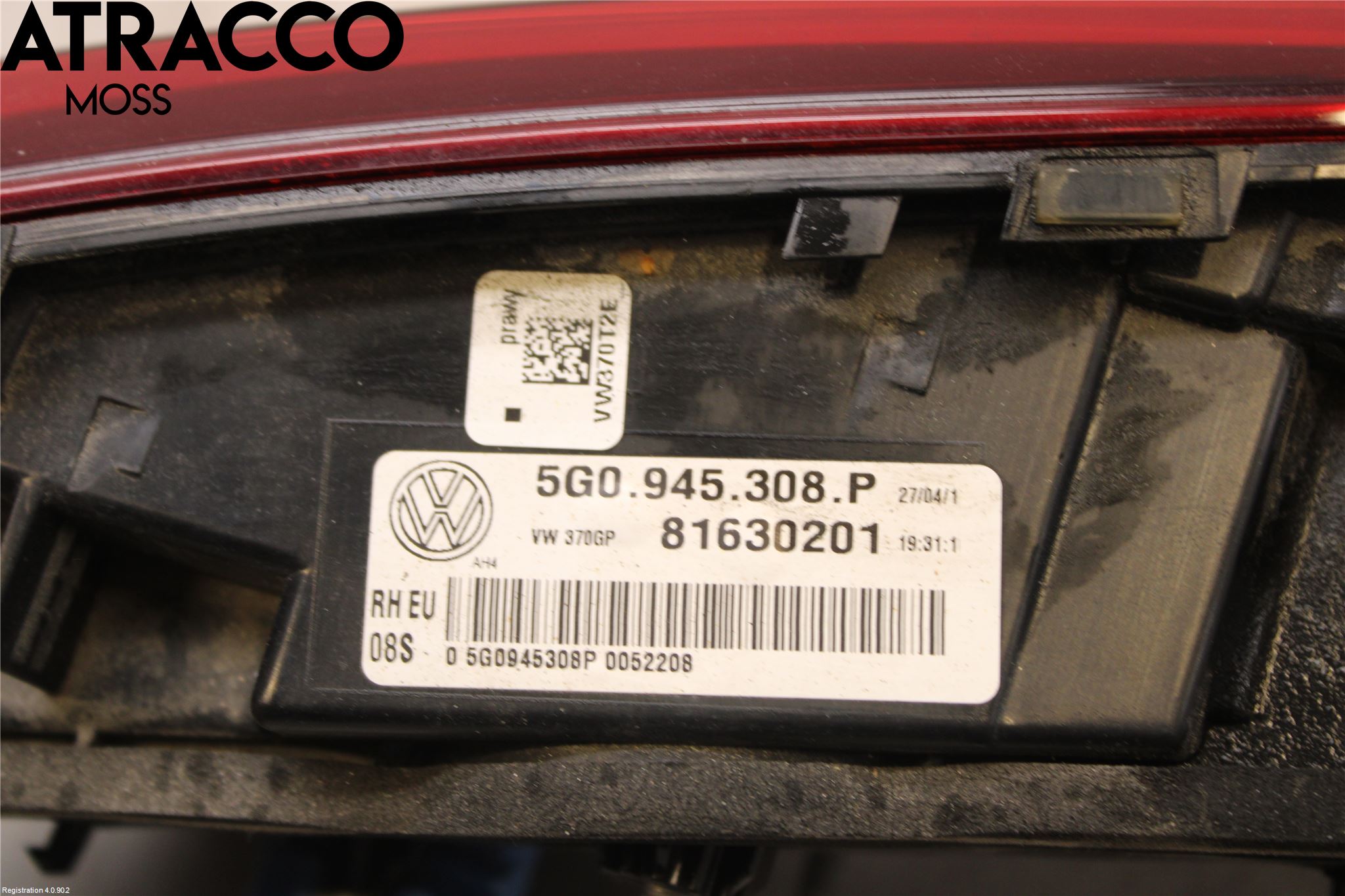 Volkswagen VW GOLF / E-GOLF VII 13-20 Bakljus Lucka Hö
