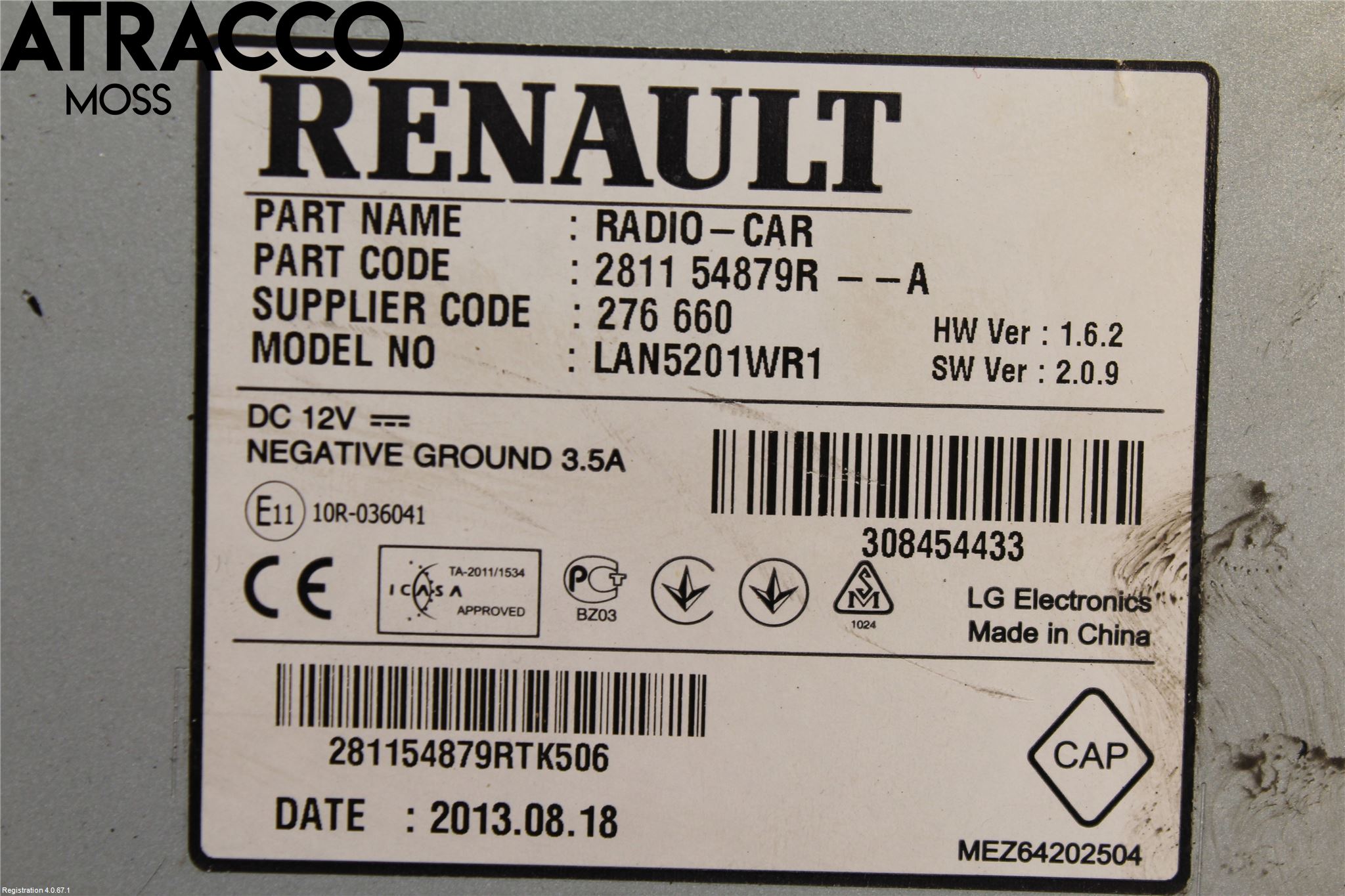 Renault CAPTUR 13-19 Radio