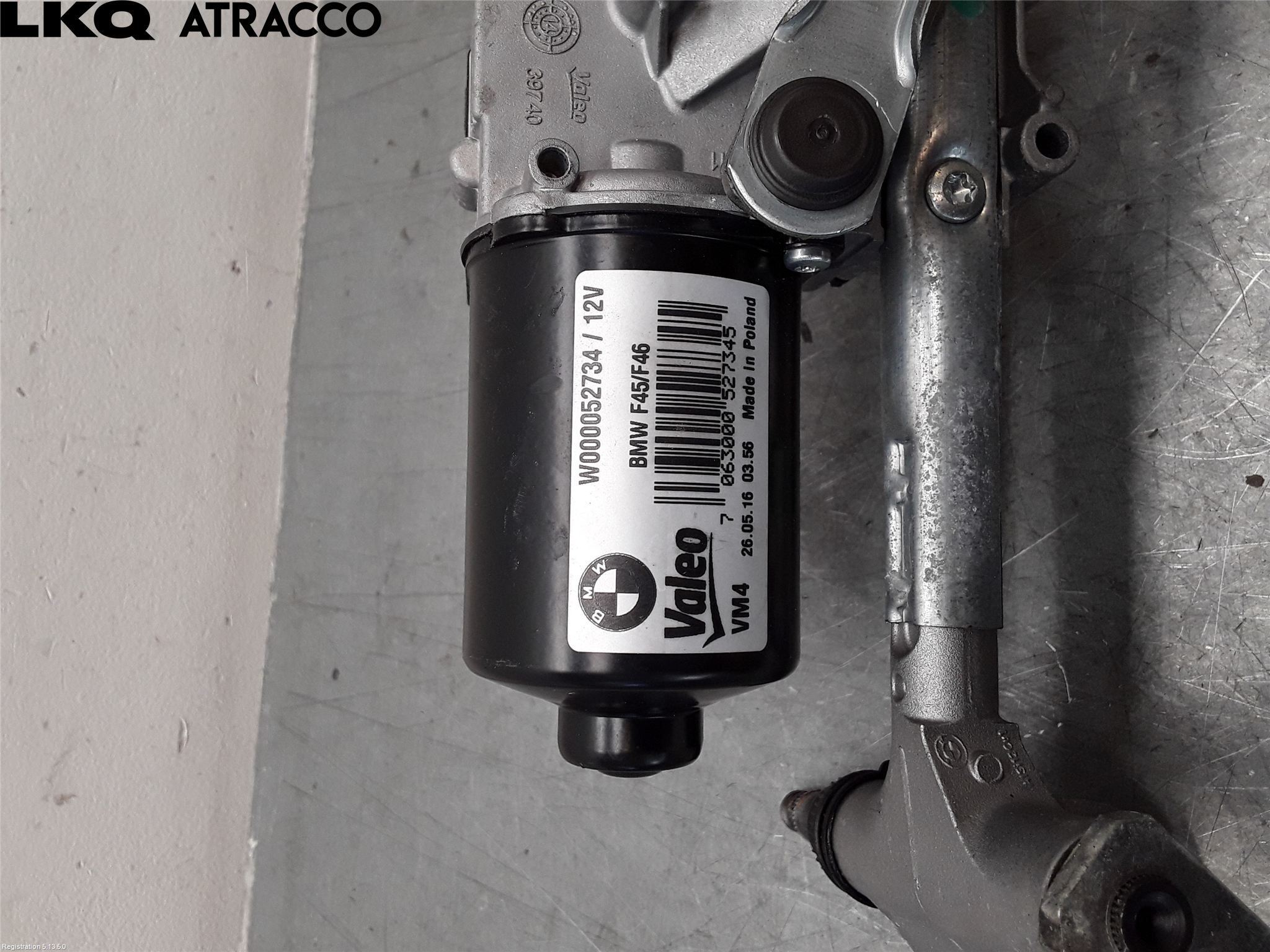 BMW 2 F45 Active Tourer 14-21 Torkarmekanism Vindruta