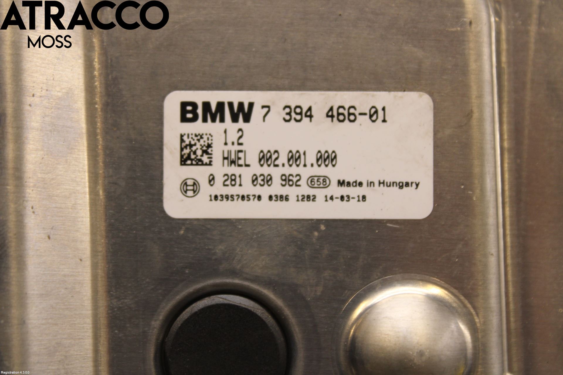 BMW 5 F10/F11/F18 09-17 Styrenhet Avgasrening