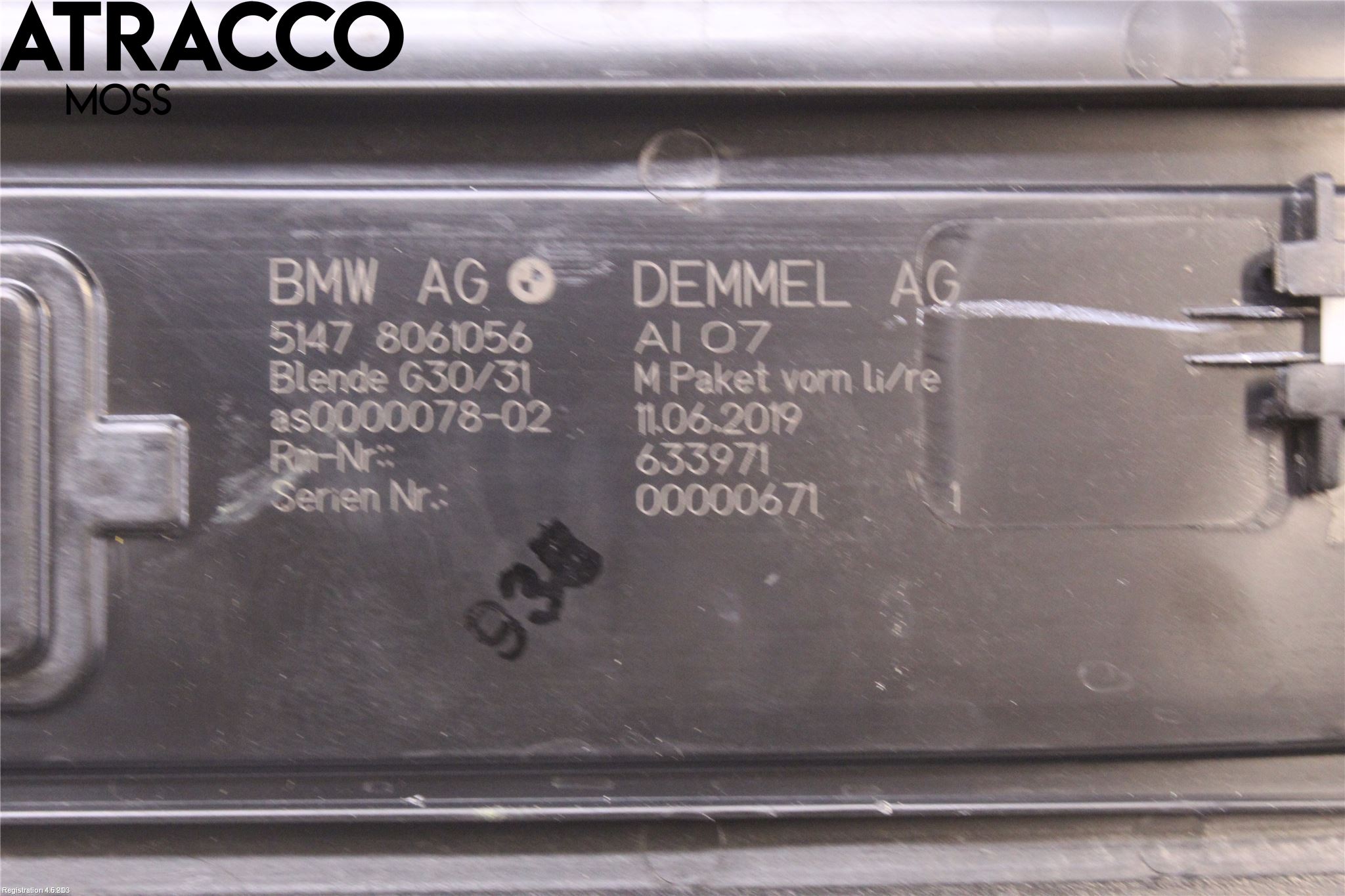 BMW 5 G30/G31/F90 17-23 Inr Tröskel-Insteg