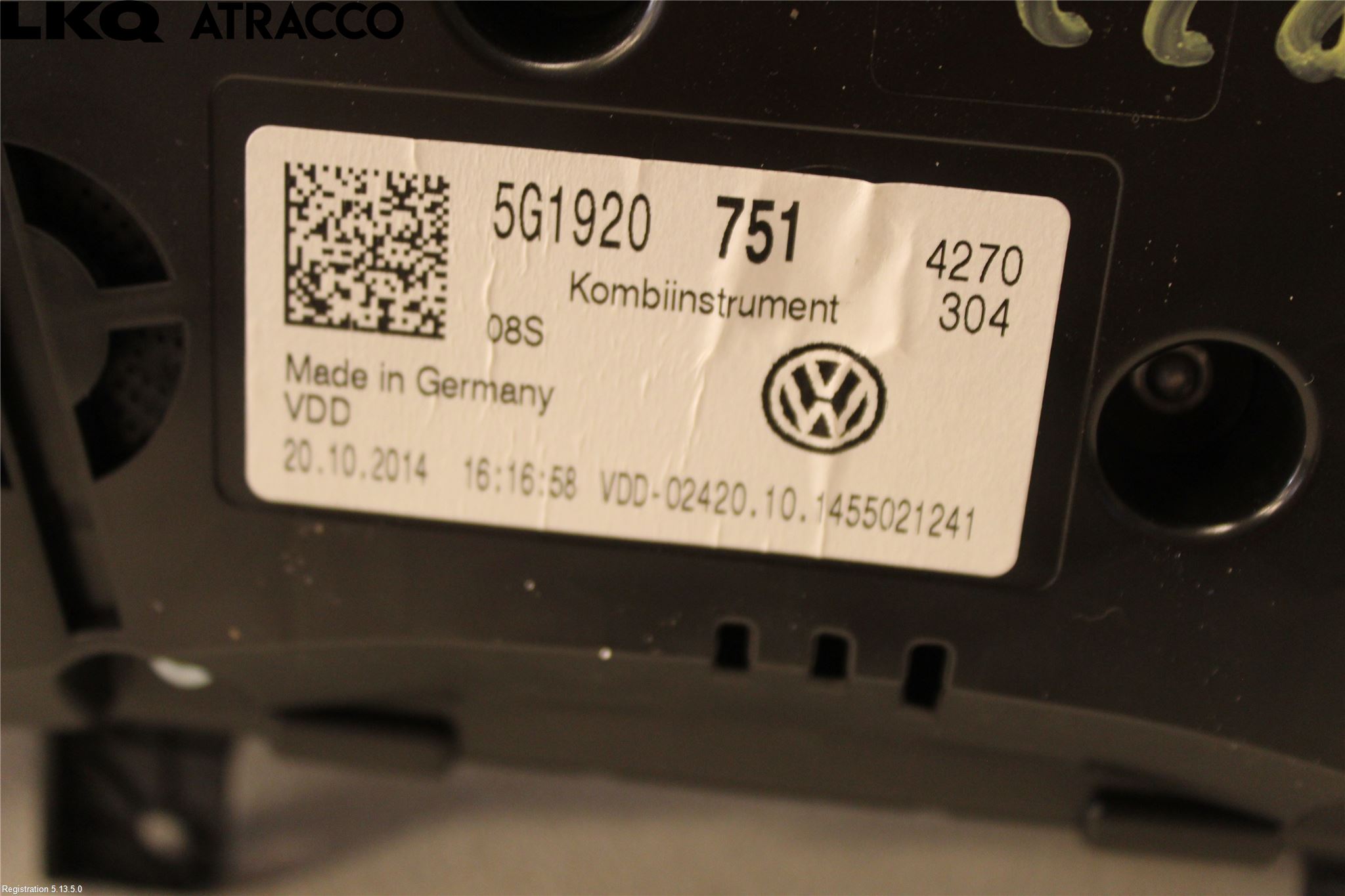 Volkswagen VW GOLF / E-GOLF VII 13-20 Instrument Komb