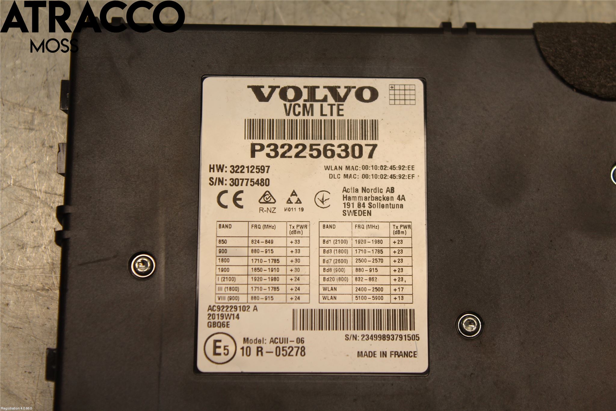 Volvo XC90/RECHARGE 16- Styrenhet Övrigt