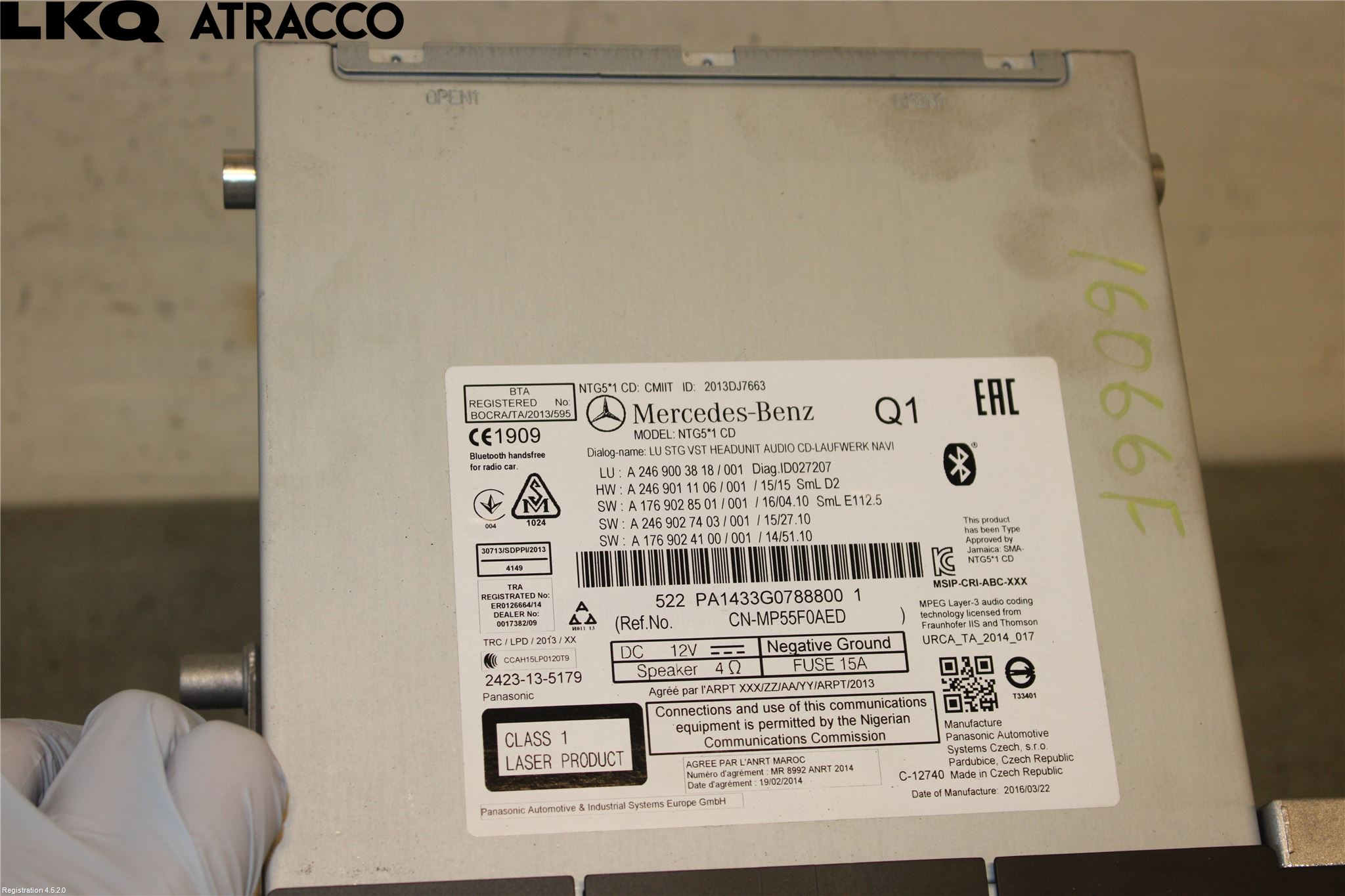 Mercedes-Benz MB B-KLASS (W246/W242) 12-19 Cd Radio - Multimediapanel