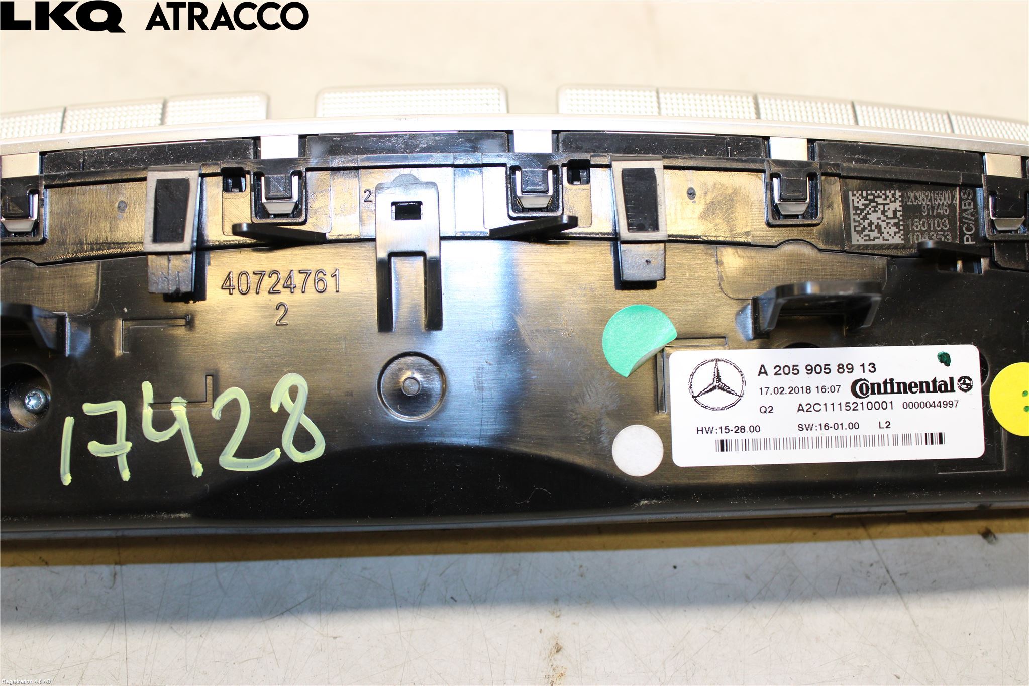 Mercedes-Benz MB C-KLASS (W205) 14-21 Värmereglage