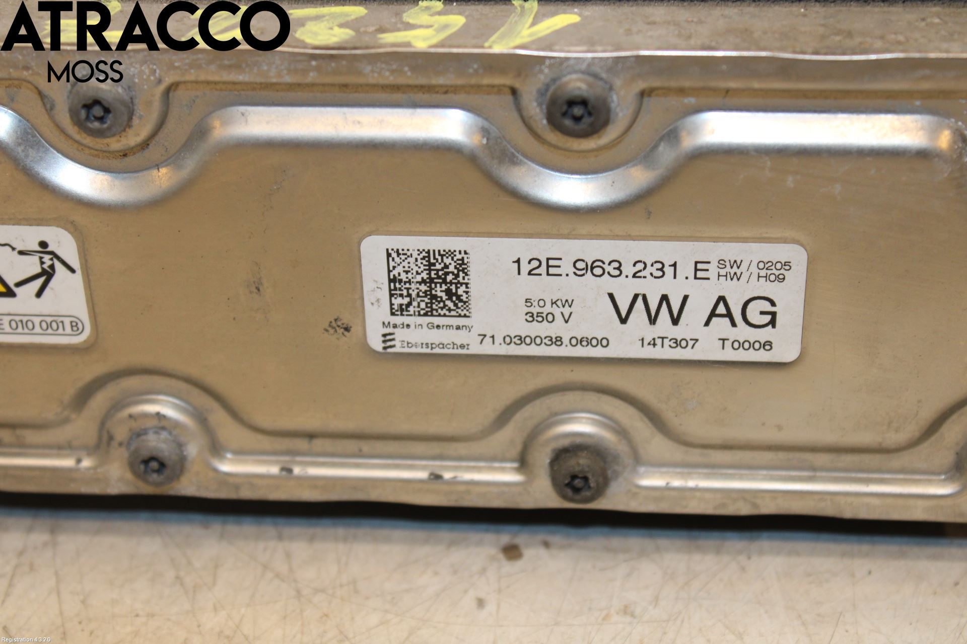 Volkswagen VW GOLF / E-GOLF VII 13-20 Motorvärmare El-Sats Komp