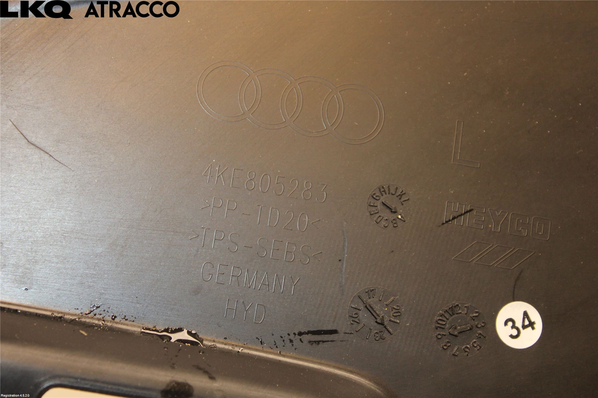 Audi E-TRON, S GE 19- Torpedplåt-Torpedplast