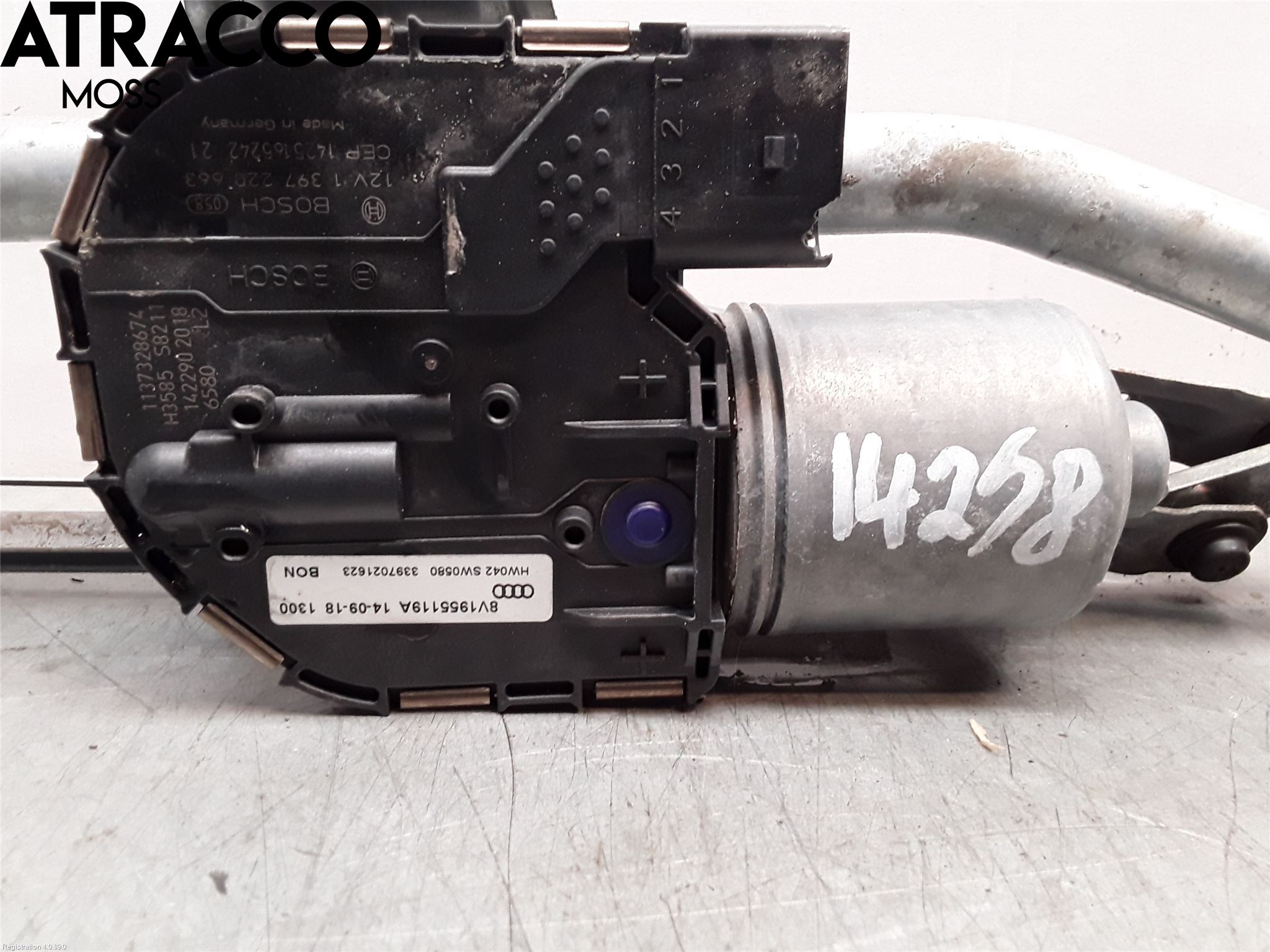 Audi A3/S3 8V 13-20 Torkarmotor Vindruta