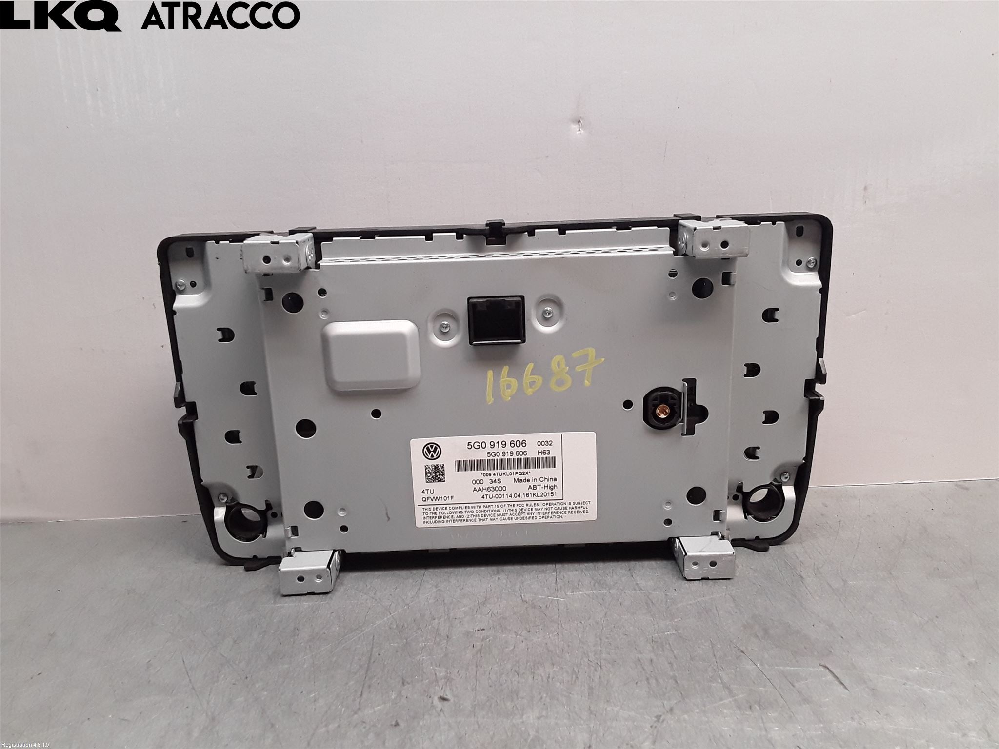 Volkswagen VW GOLF / E-GOLF VII 13-20 Multifunktionsdisplay