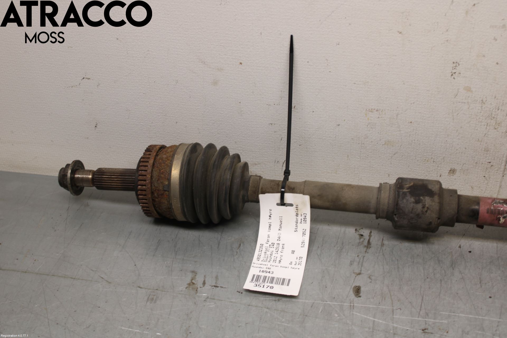 Hyundai i40 08-15 Drivaxel Fram Höger