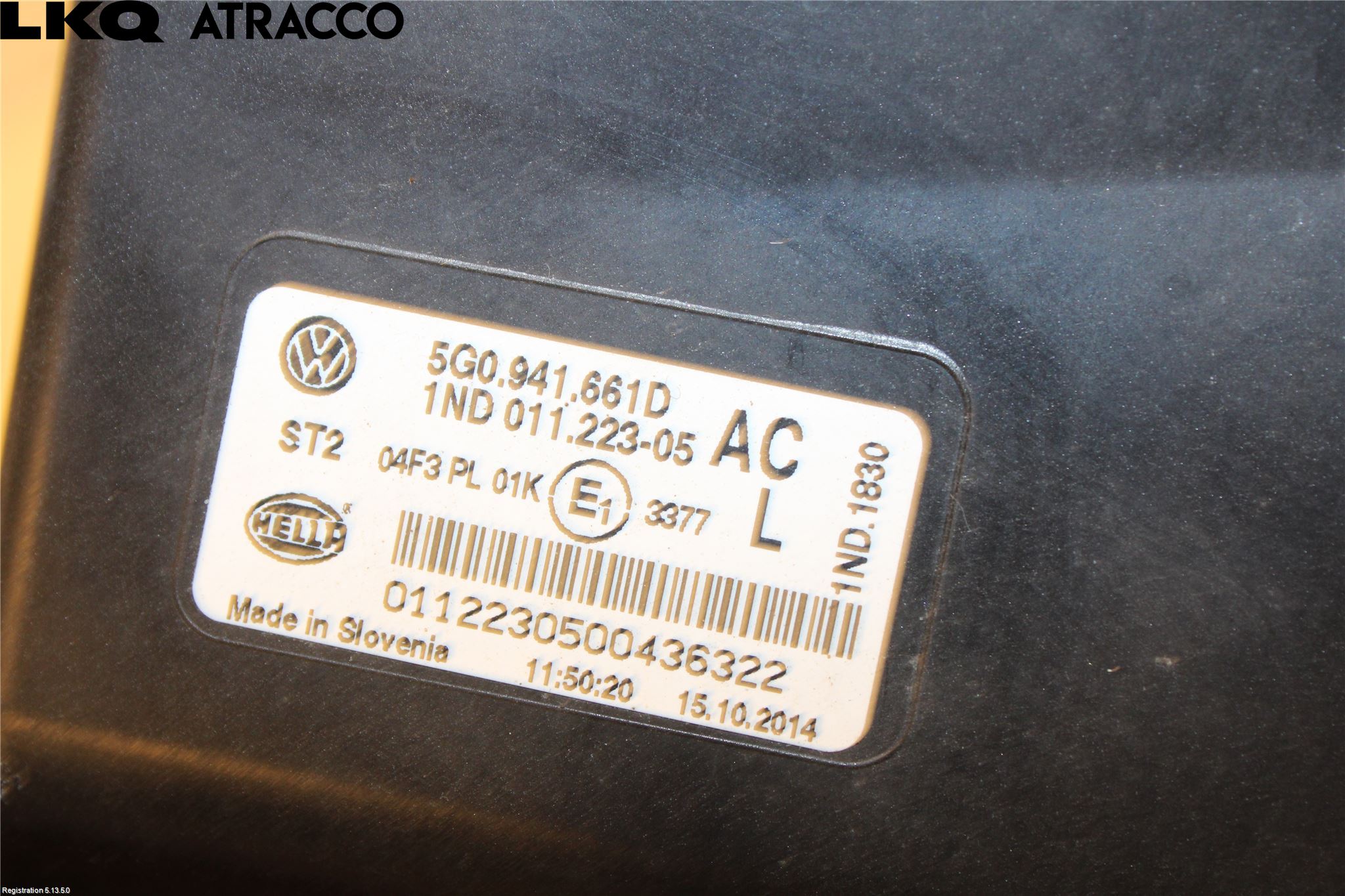 Volkswagen VW GOLF / E-GOLF VII 13-20 Dimljus-Varselljus Fram