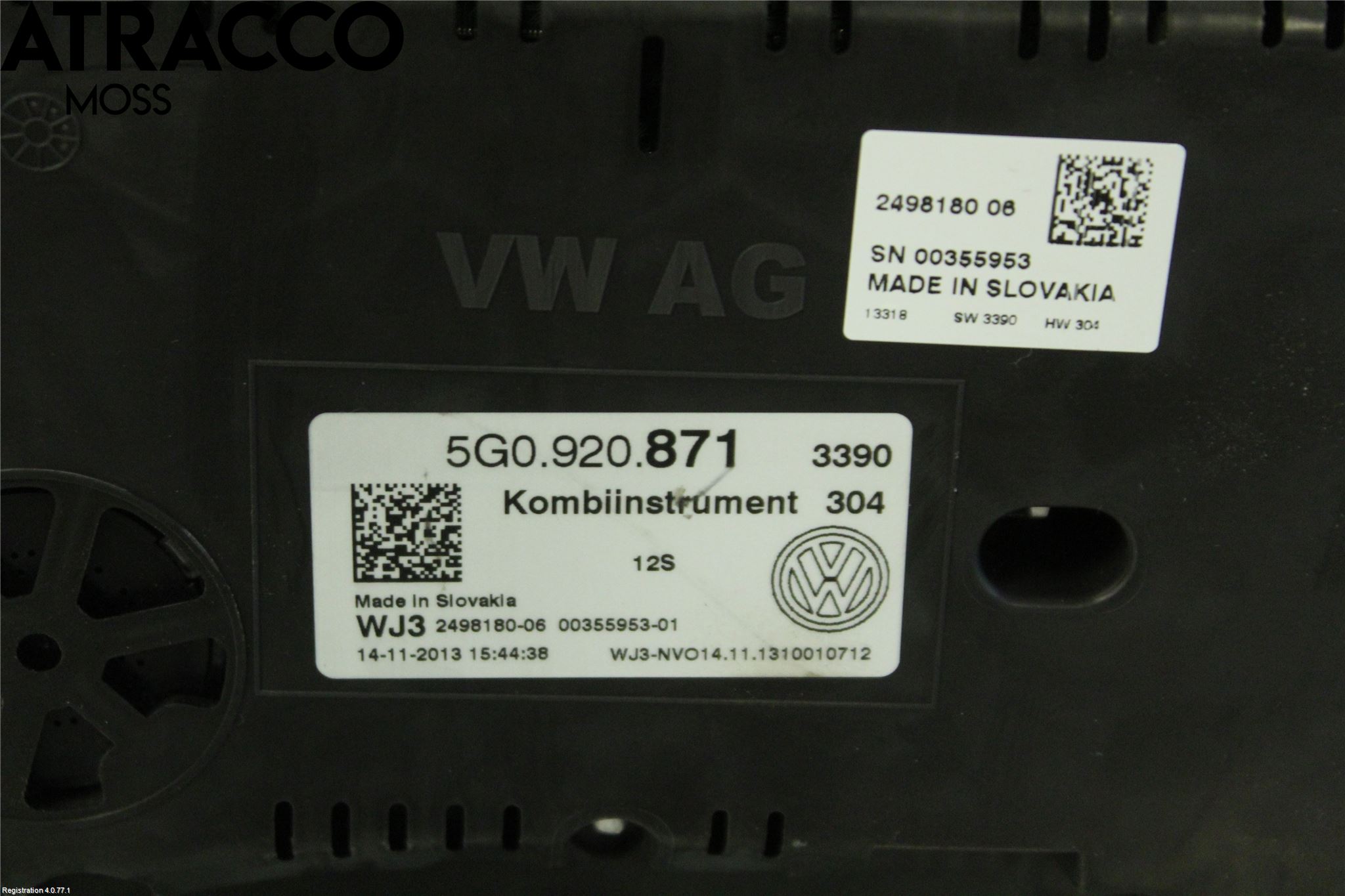 Volkswagen VW GOLF / E-GOLF VII 13-20 Instrument Komb