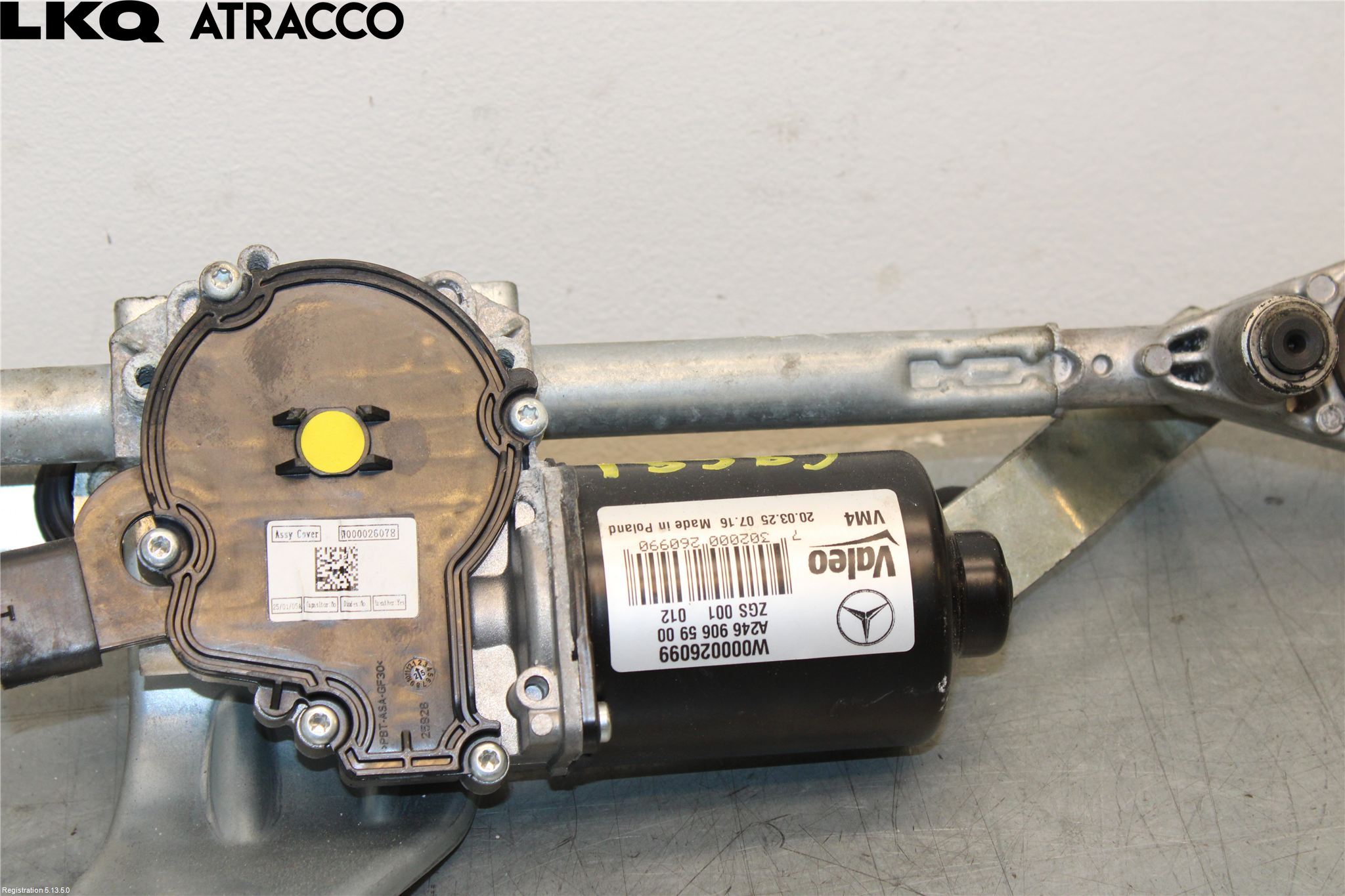 Mercedes-Benz MB B-KLASS (W246/W242) 12-19 Torkarmotor Vindruta