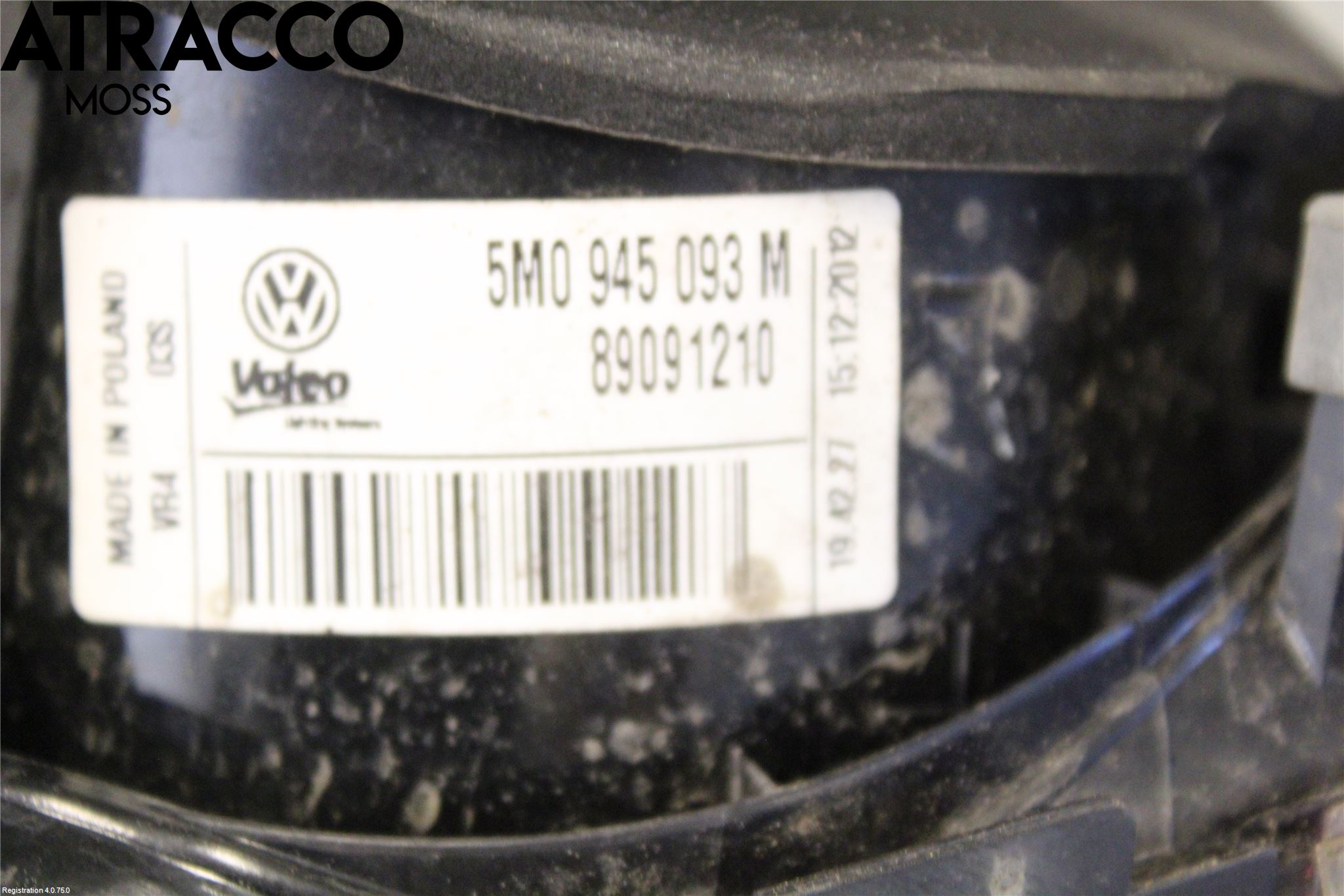 Volkswagen VW GOLF PLUS/CROSS GOLF 04-14 Bakljus Lucka Vä