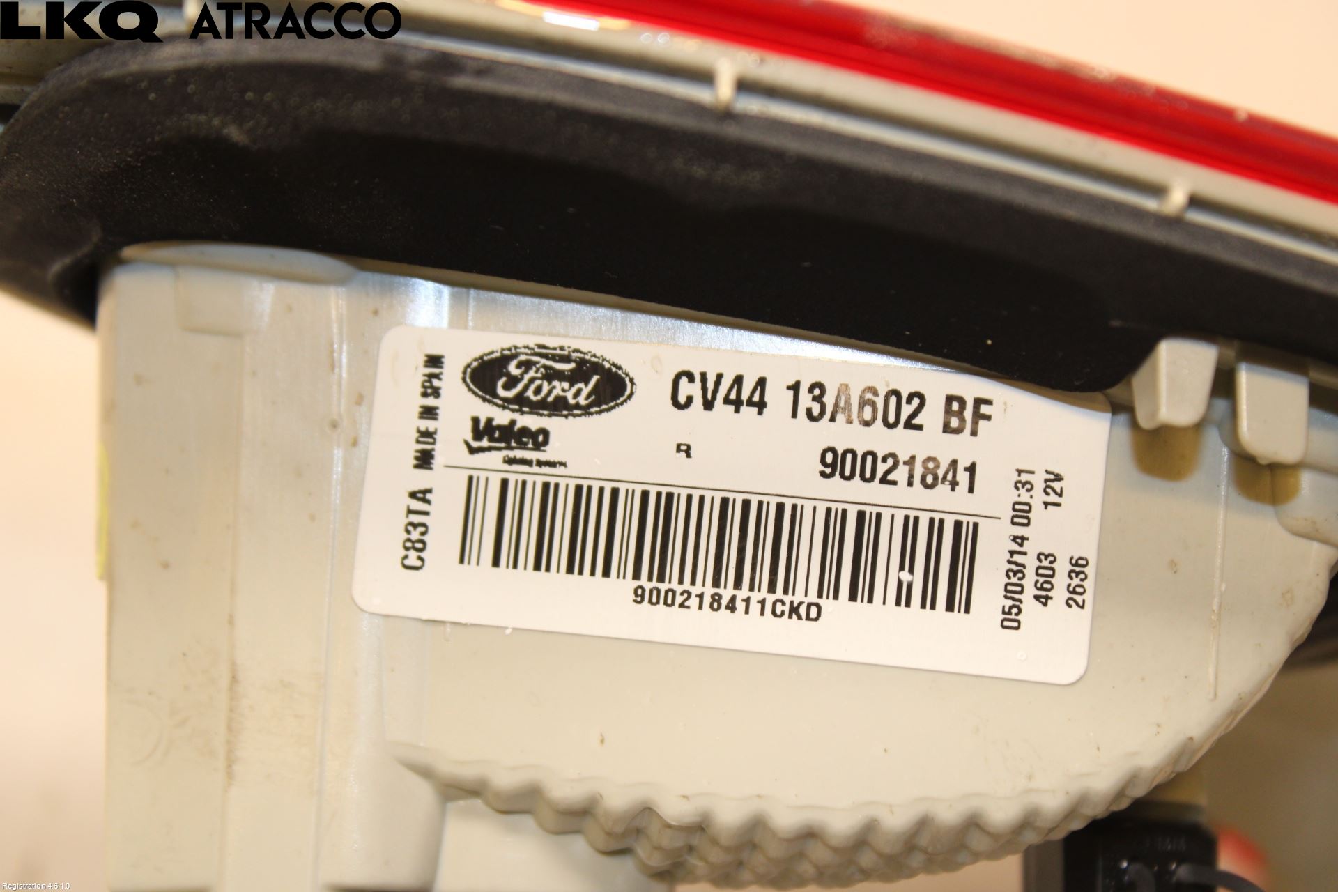 Ford KUGA 13-16 Bakljus Lucka Hö