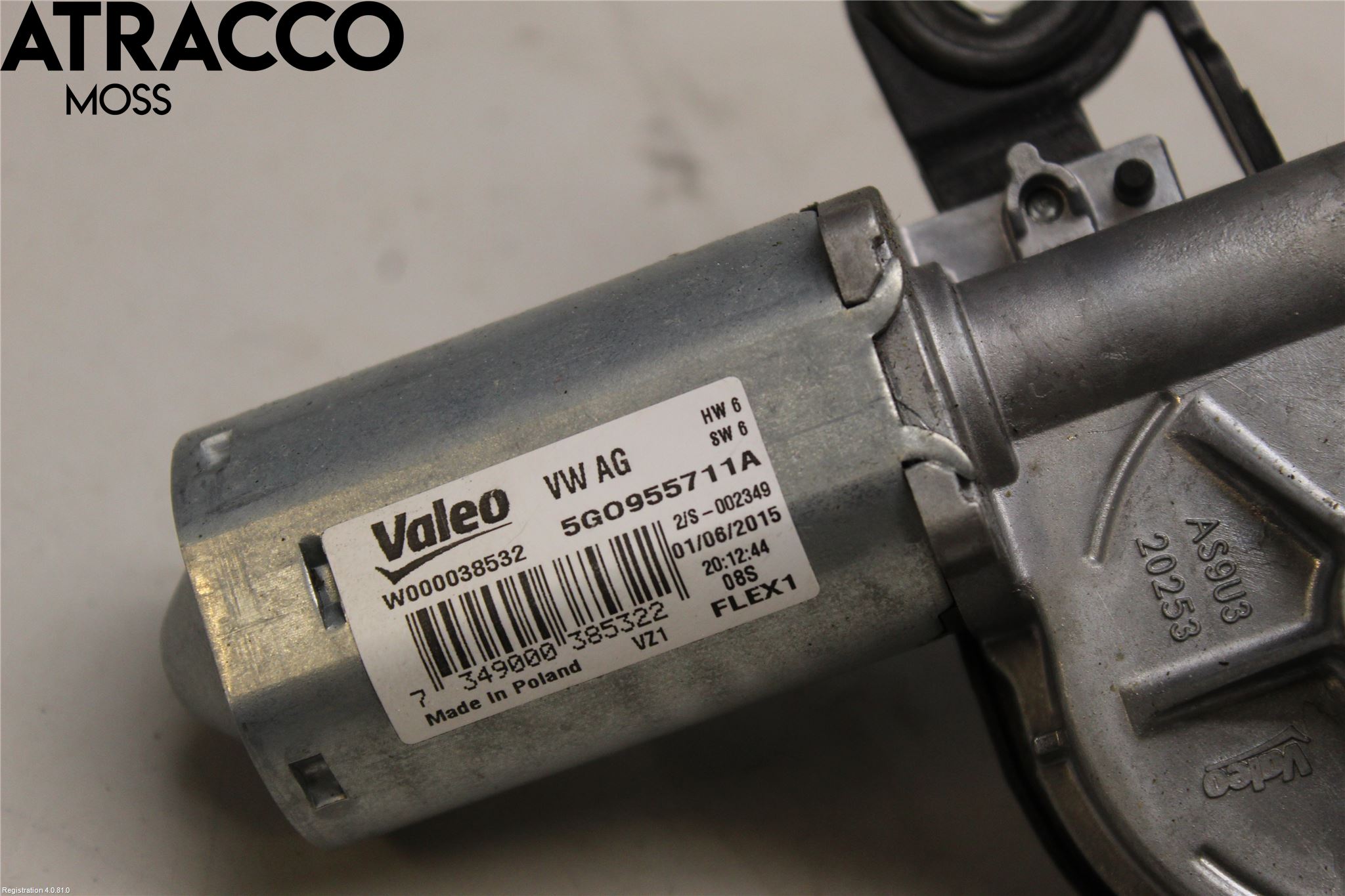 Volkswagen VW GOLF / E-GOLF VII 13-20 Torkarmotor Baklucka
