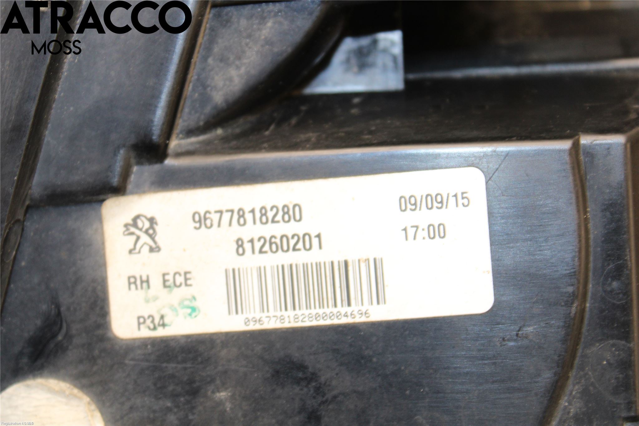 Peugeot 308 14-21 Bakljus Lucka Hö