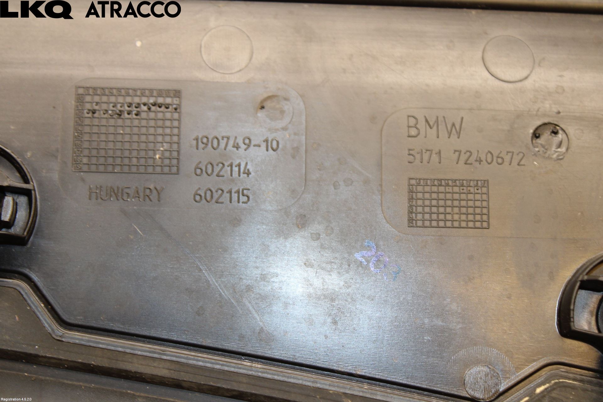 BMW 1 F20/F21 11-19 Torpedplåt-Torpedplast