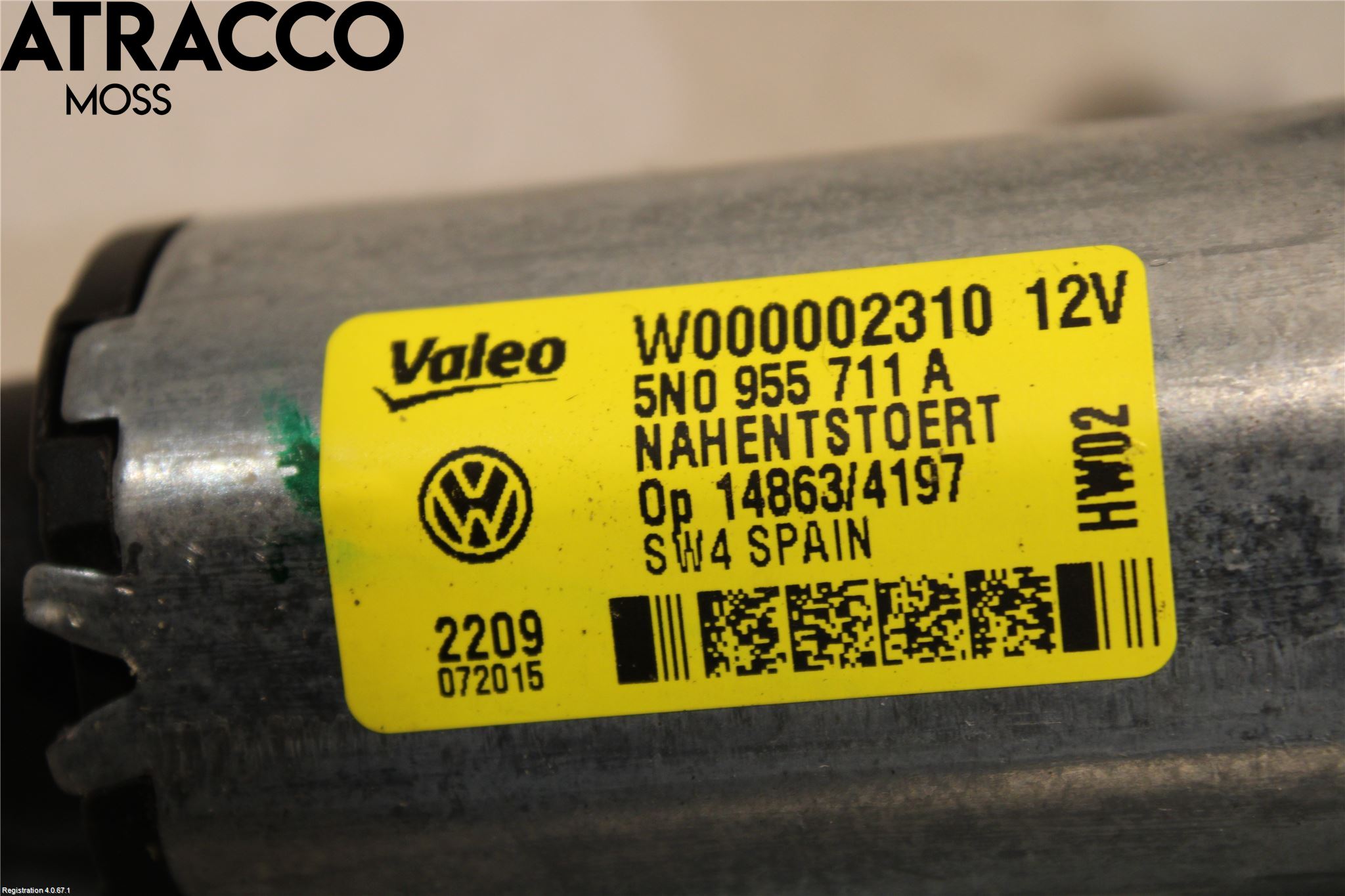 Volkswagen VW TIGUAN 07-16 Torkarmotor Baklucka