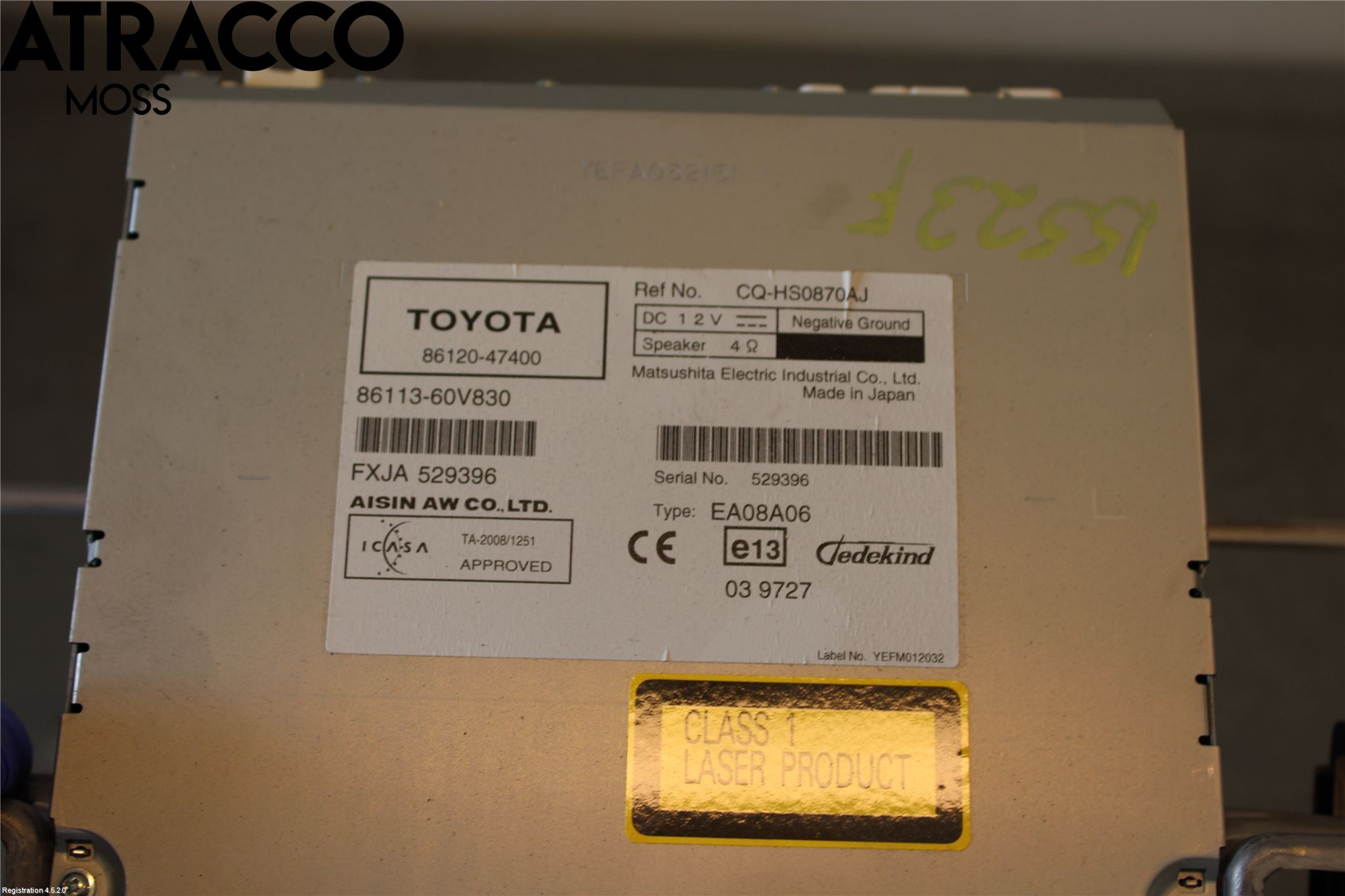 Toyota PRIUS ZVW30 09-20 Radio