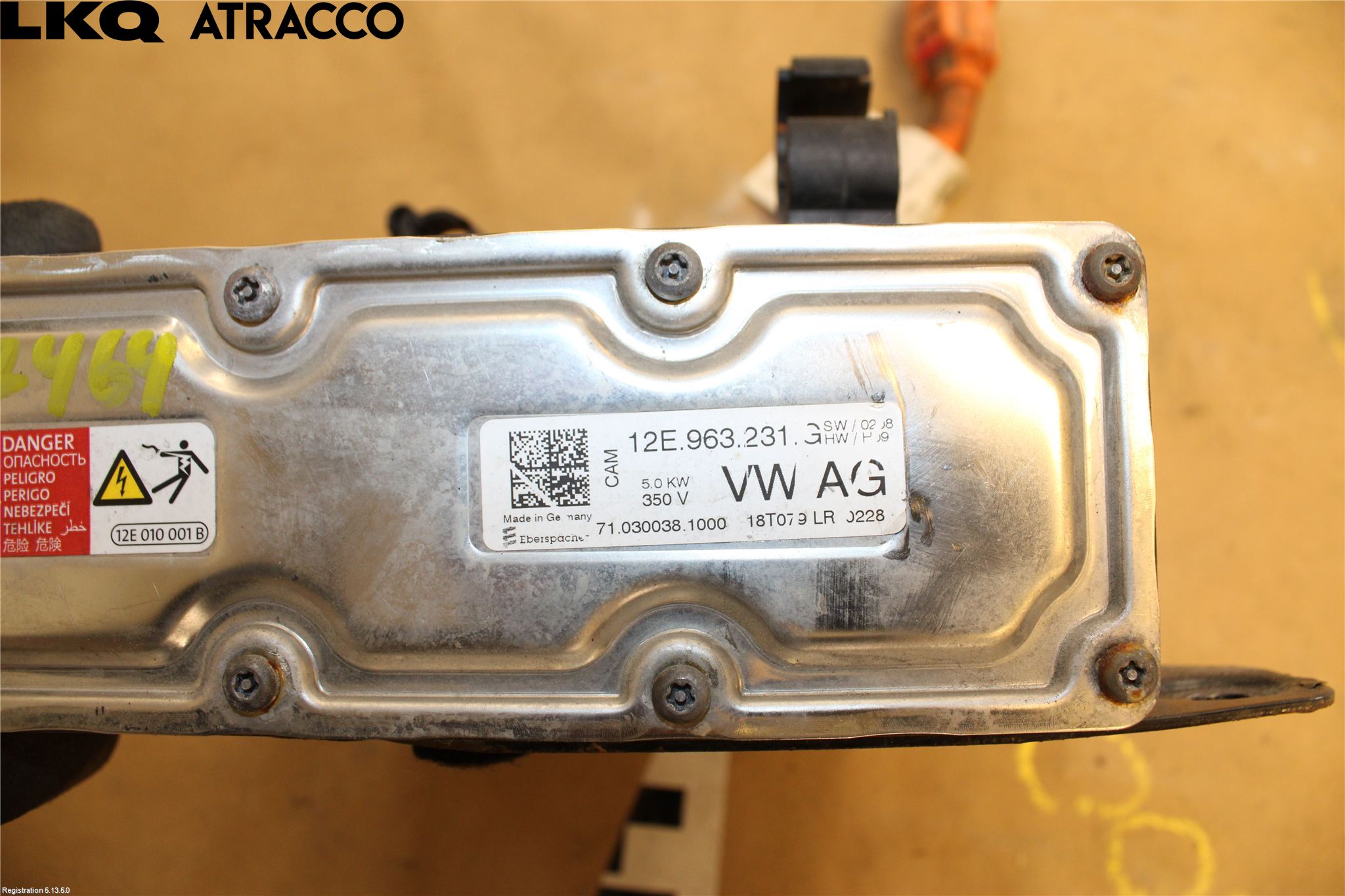 Volkswagen VW GOLF / E-GOLF VII 13-20 Motorvärmare El-Sats Komp