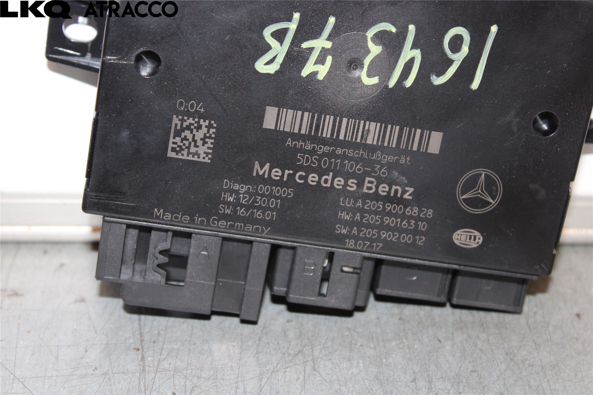 Mercedes-Benz MB C-KLASS (W205) 14-21 Styrenhet Dragkrok
