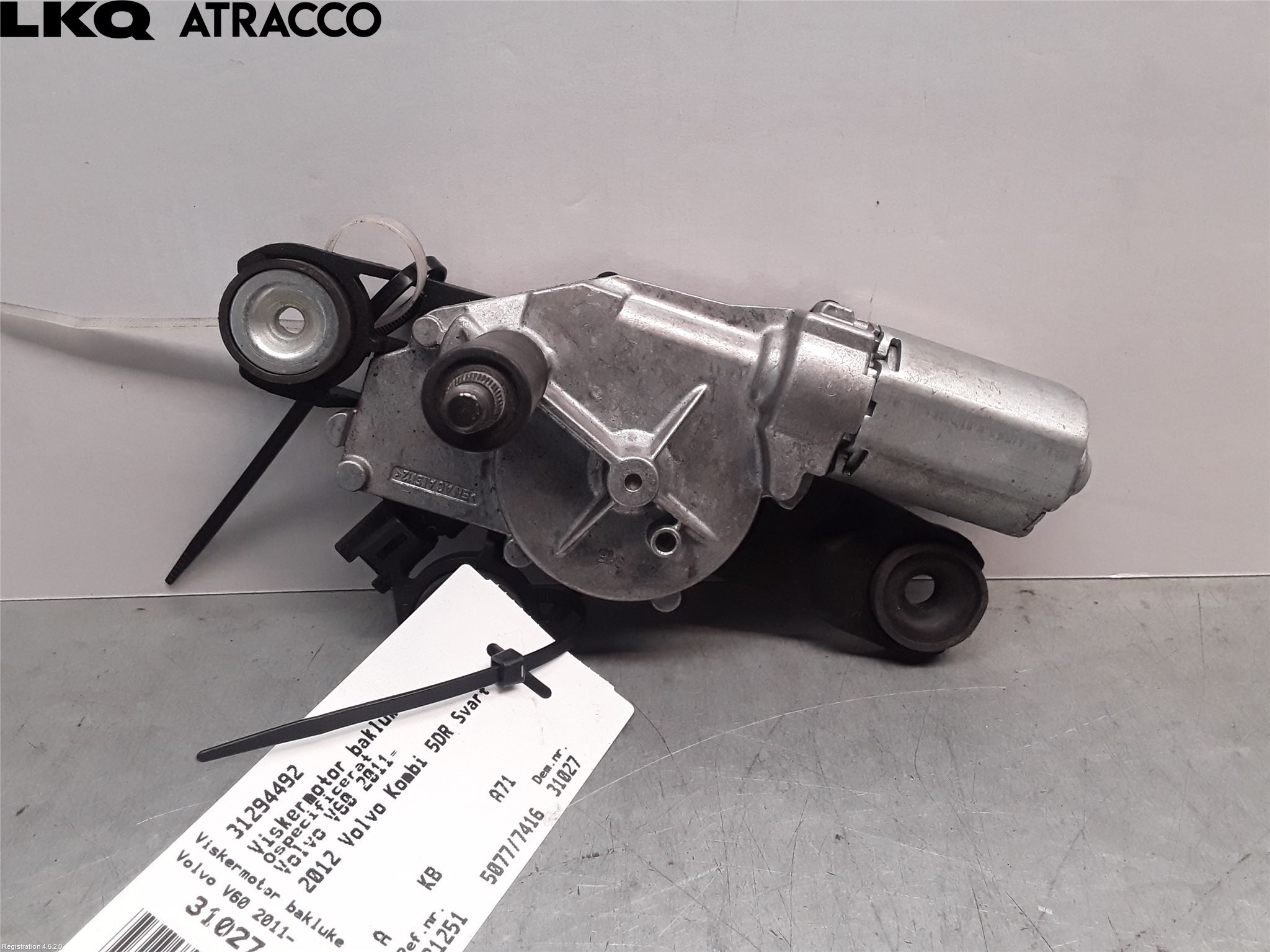 Volvo V60 11-13 Torkarmotor Baklucka