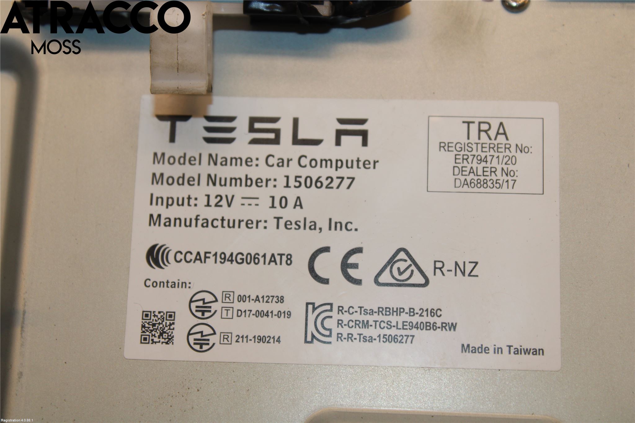 Tesla MODEL 3 17- Styrenhet Övrigt