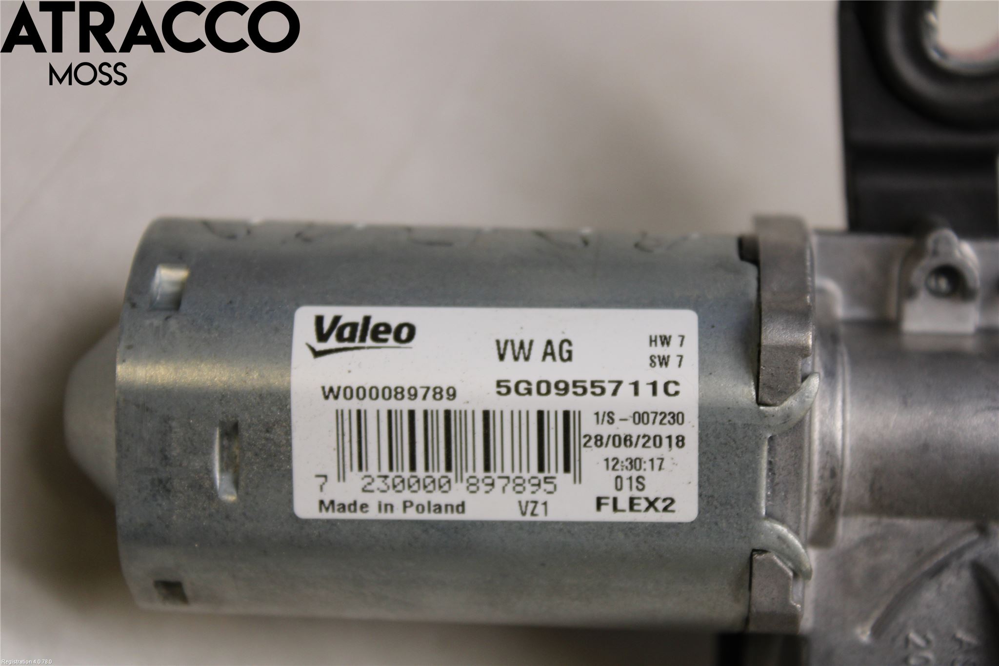 Volkswagen VW GOLF / E-GOLF VII 13-20 Torkarmotor Baklucka