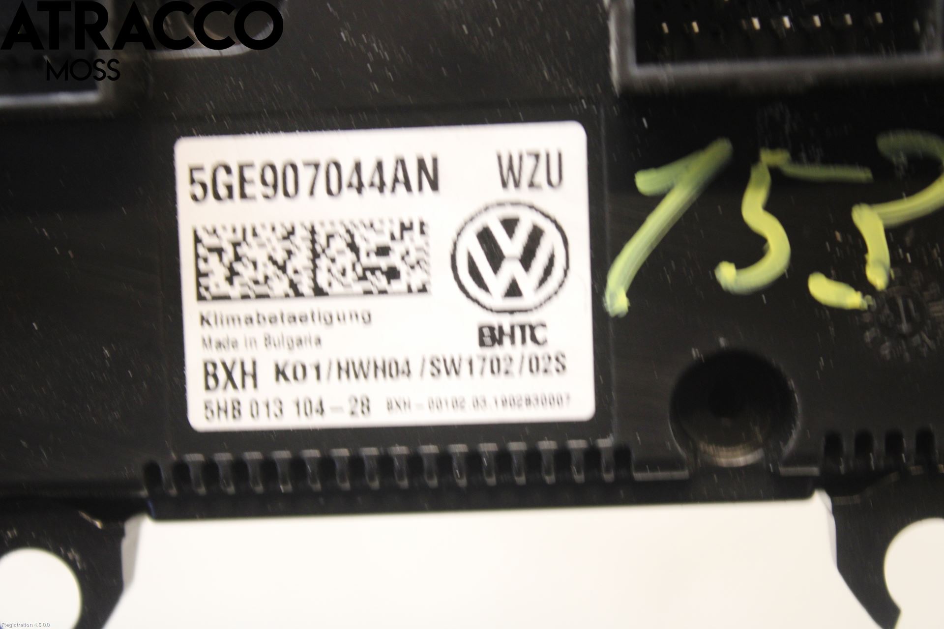 Volkswagen VW GOLF / E-GOLF VII 13-20 Ac Styrenhet Ac Manöveren