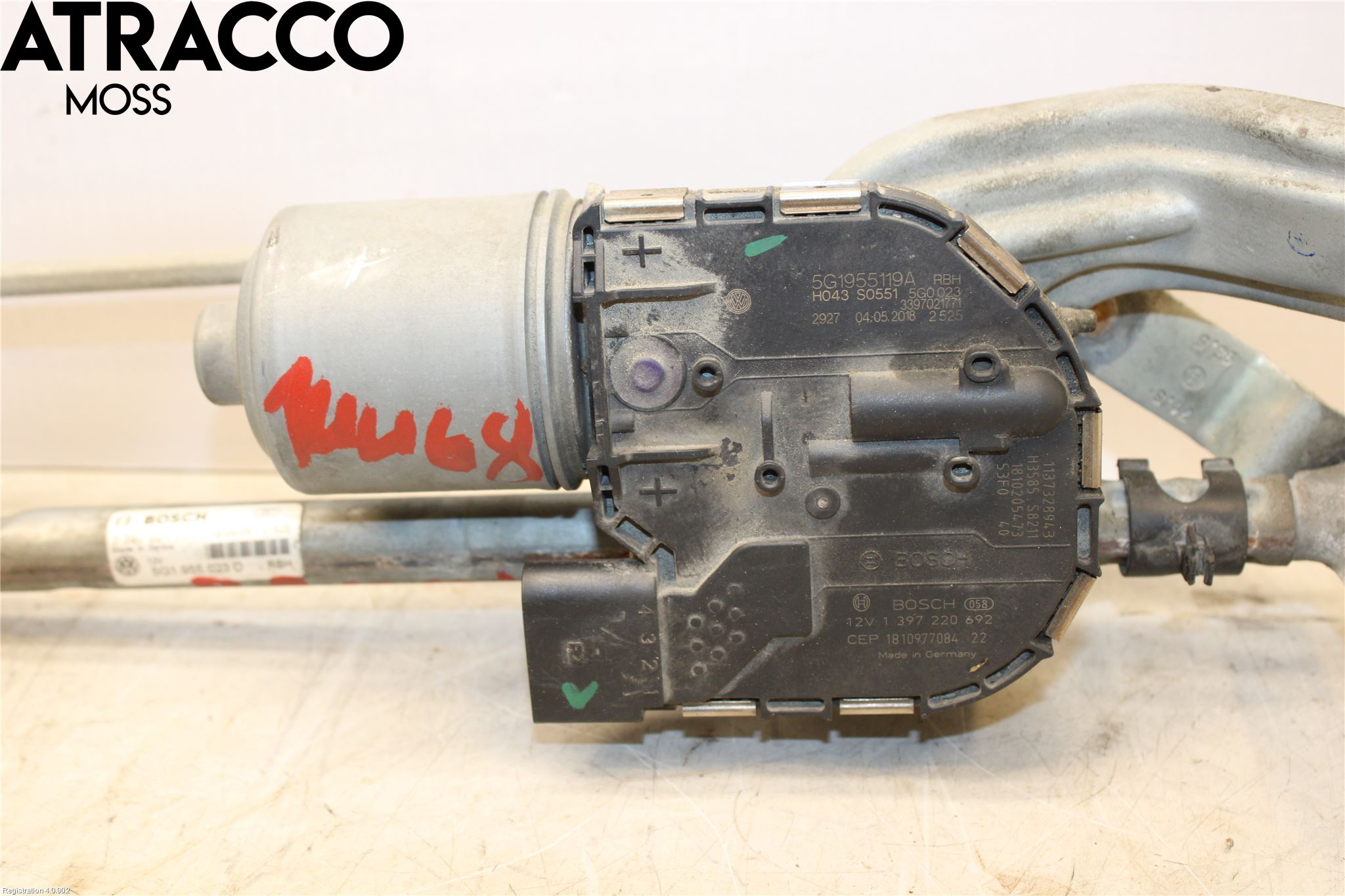 Volkswagen VW GOLF / E-GOLF VII 13-20 Torkarmotor Vindruta