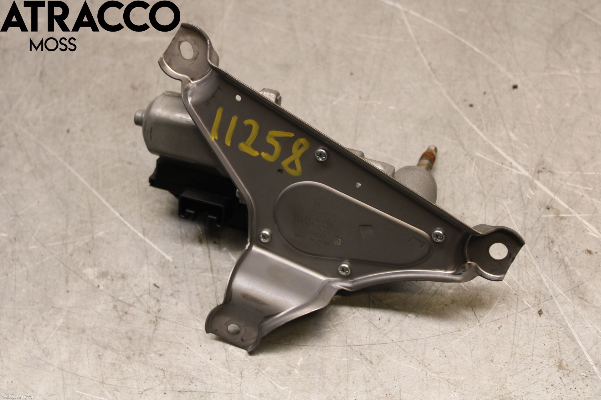 Toyota YARIS XP130 12-14 Torkarmotor Baklucka