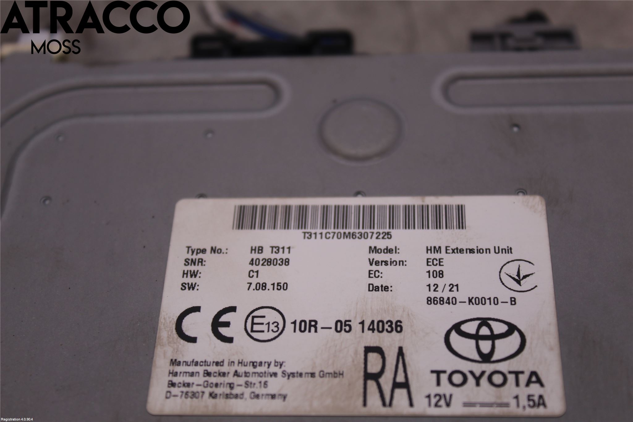 Toyota RAV4 19- Radio Övrigt