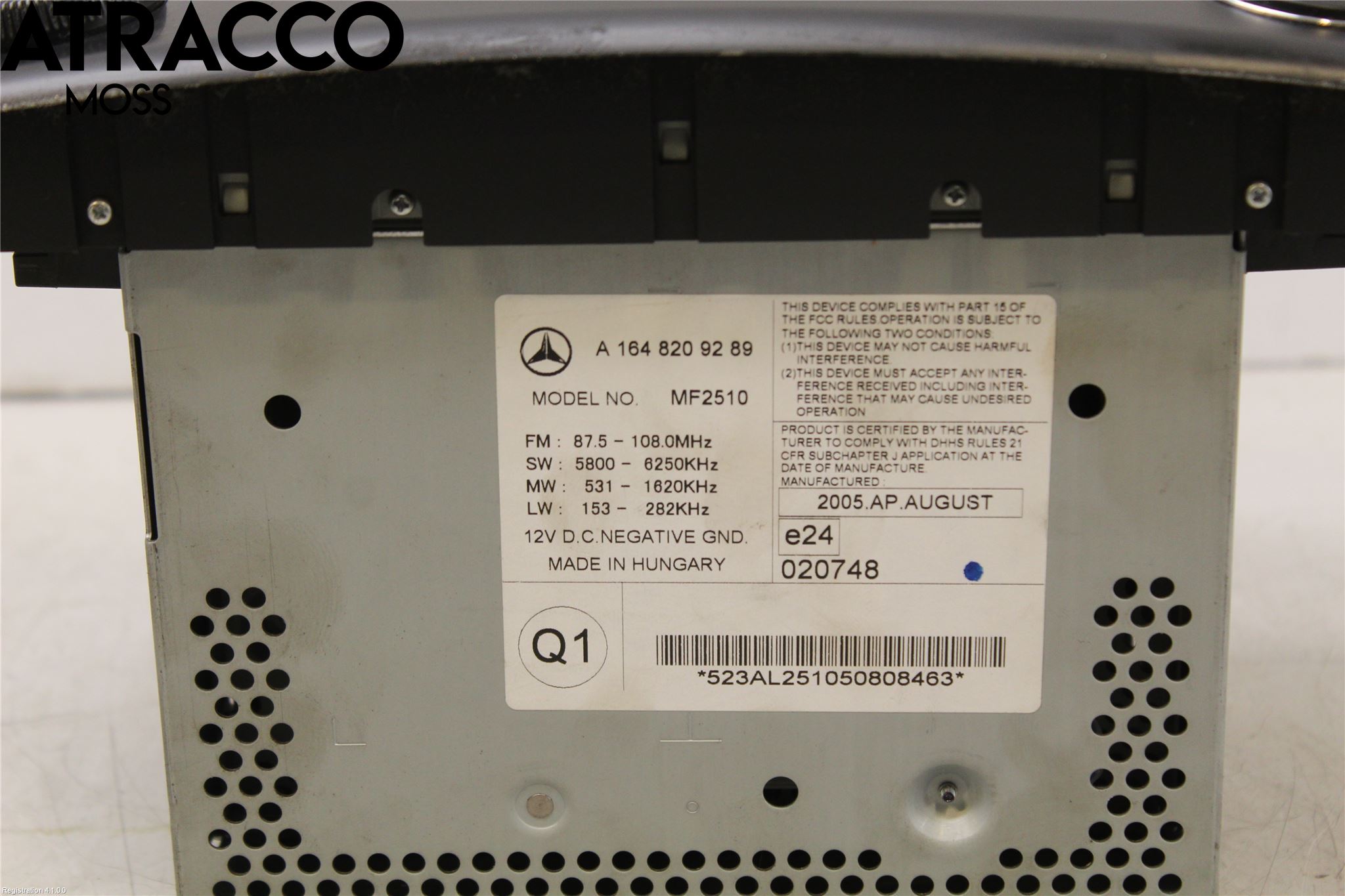 Mercedes-Benz MB ML (W164) 05-11 Cd Radio - Multimediapanel