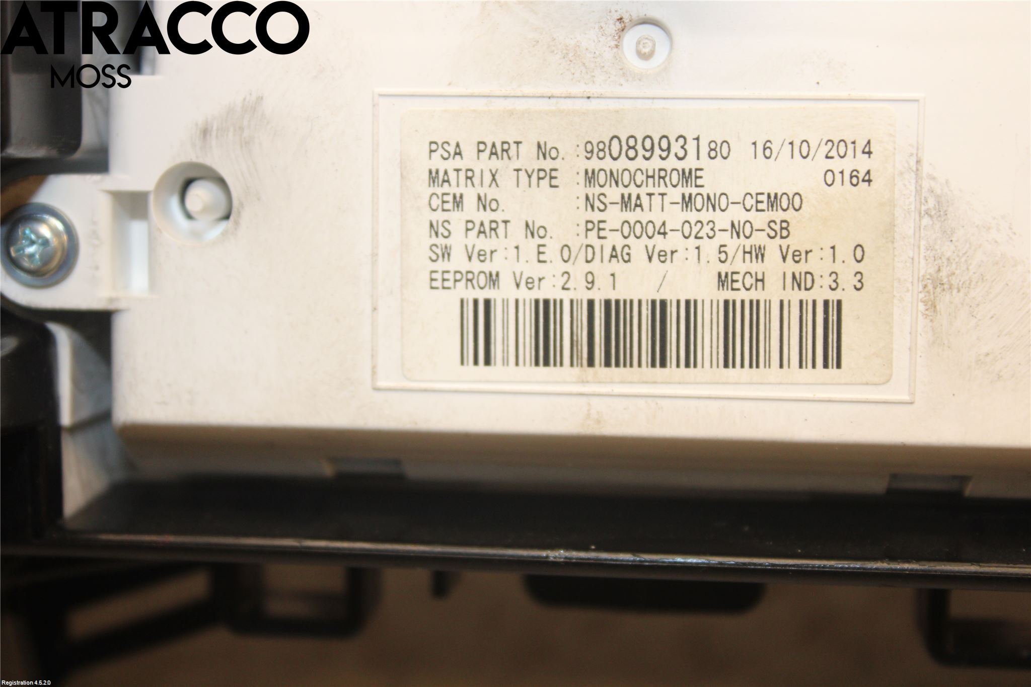 Peugeot 3008 09-16 Instrument Komb