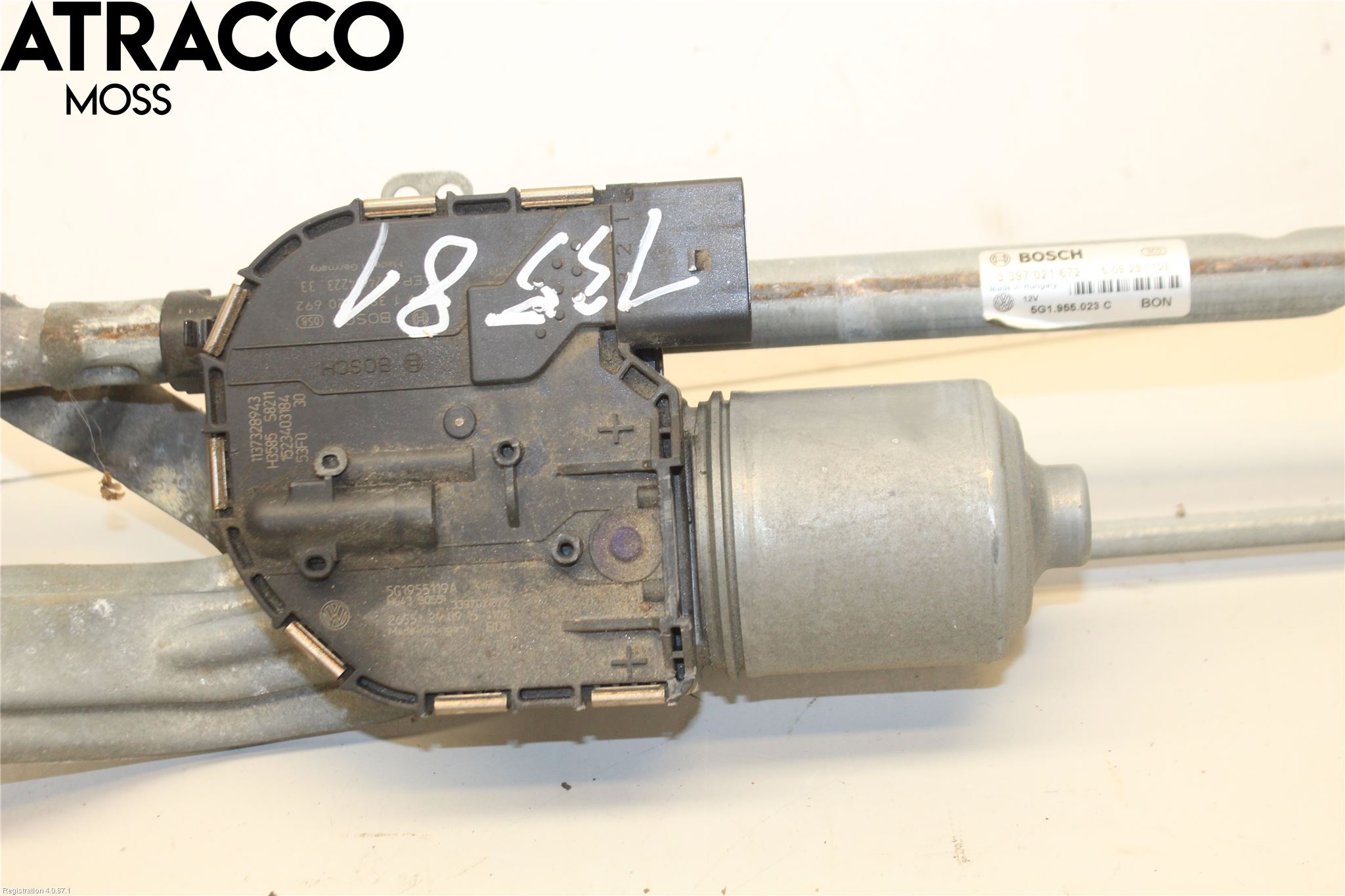 Volkswagen VW GOLF / E-GOLF VII 13-20 Torkarmotor Vindruta